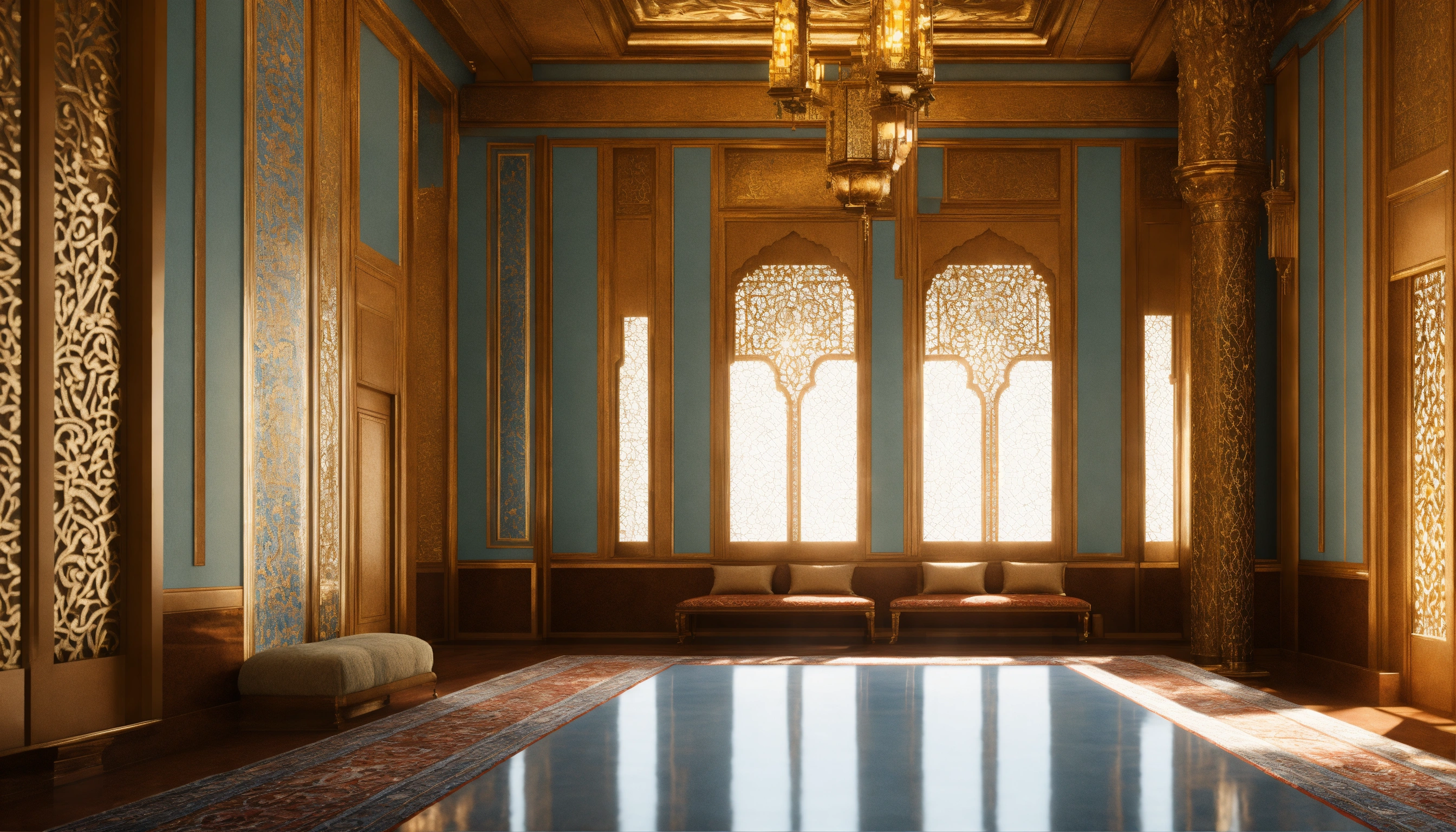 Lexica - Saudi palace interior room, traditional, setting area, high ...