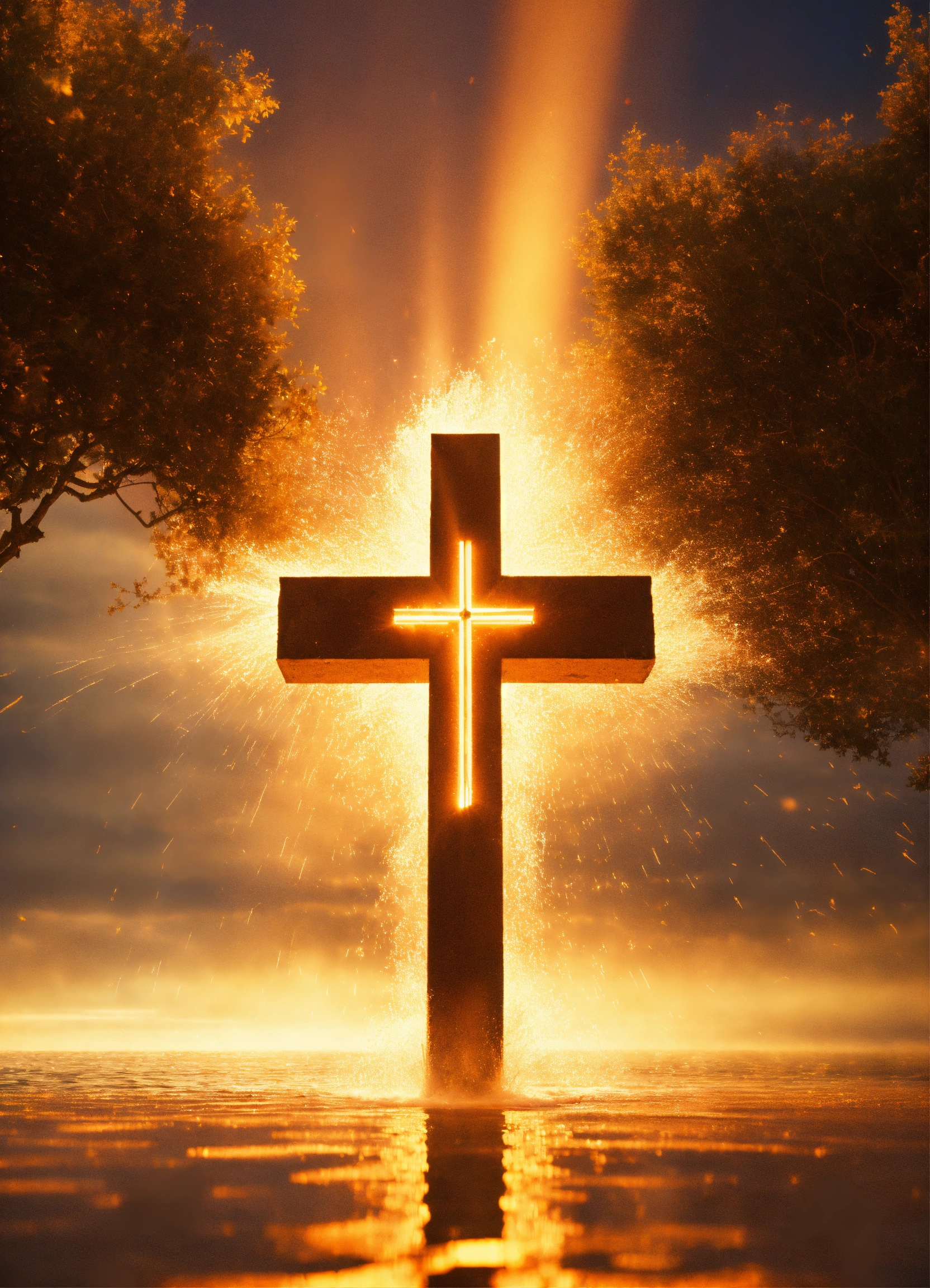 Lexica - Cross, in a world,within a world,beams of light in the ...