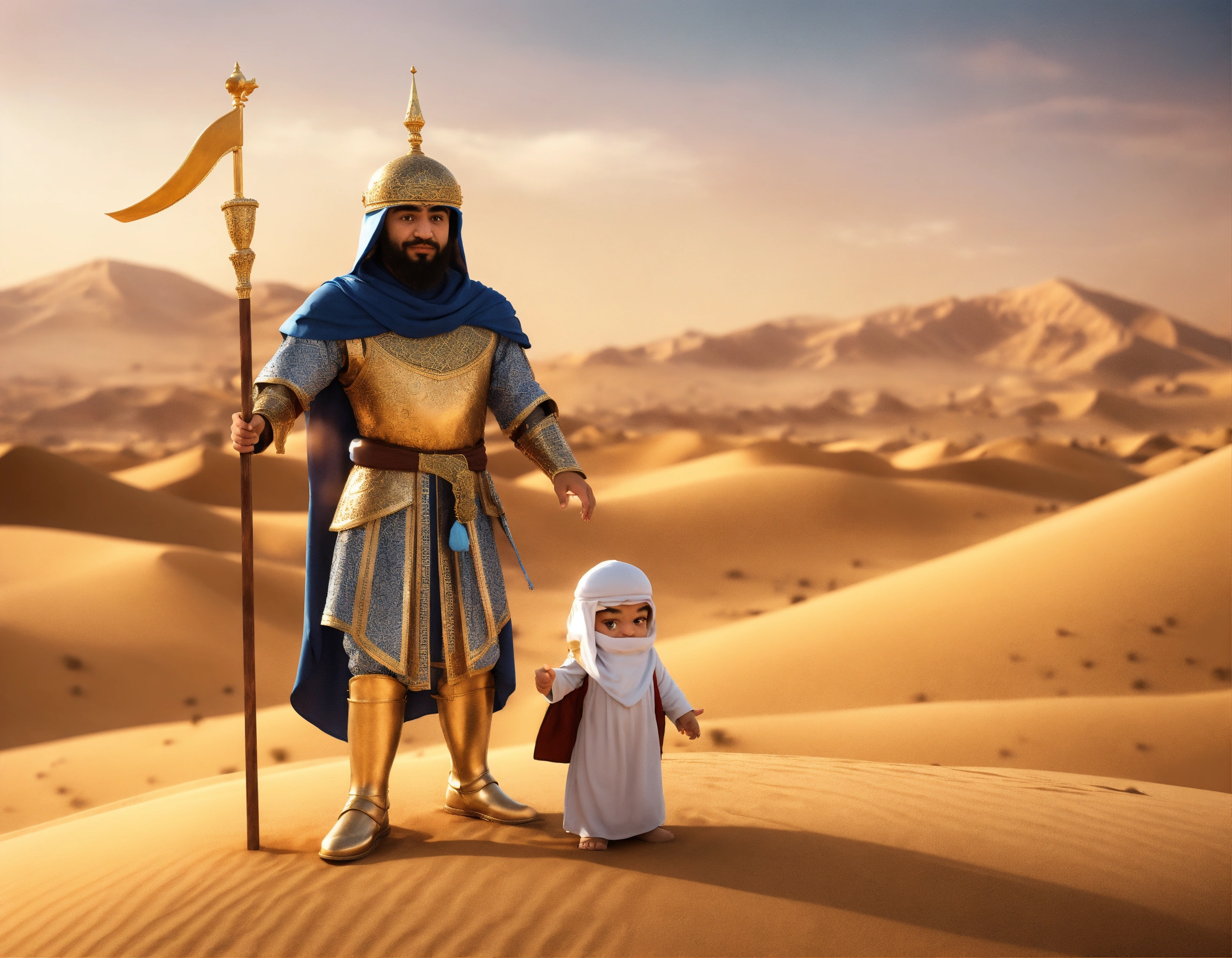 Lexica - 3D Mascot Of The Islamic Hero As A Child, Abdullah Bin Rawahah ...