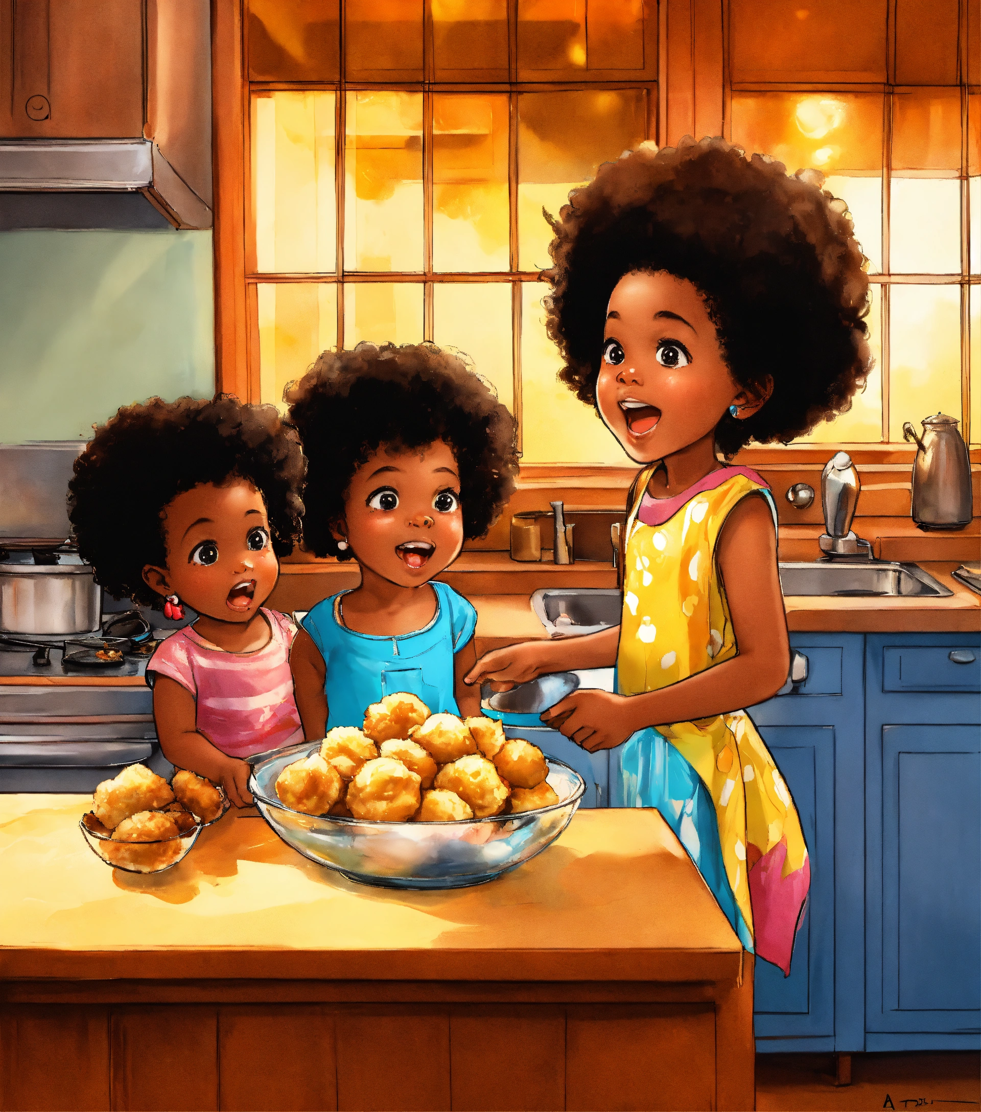 Lexica A is a hilarious cartoon illustration of a 3yearold