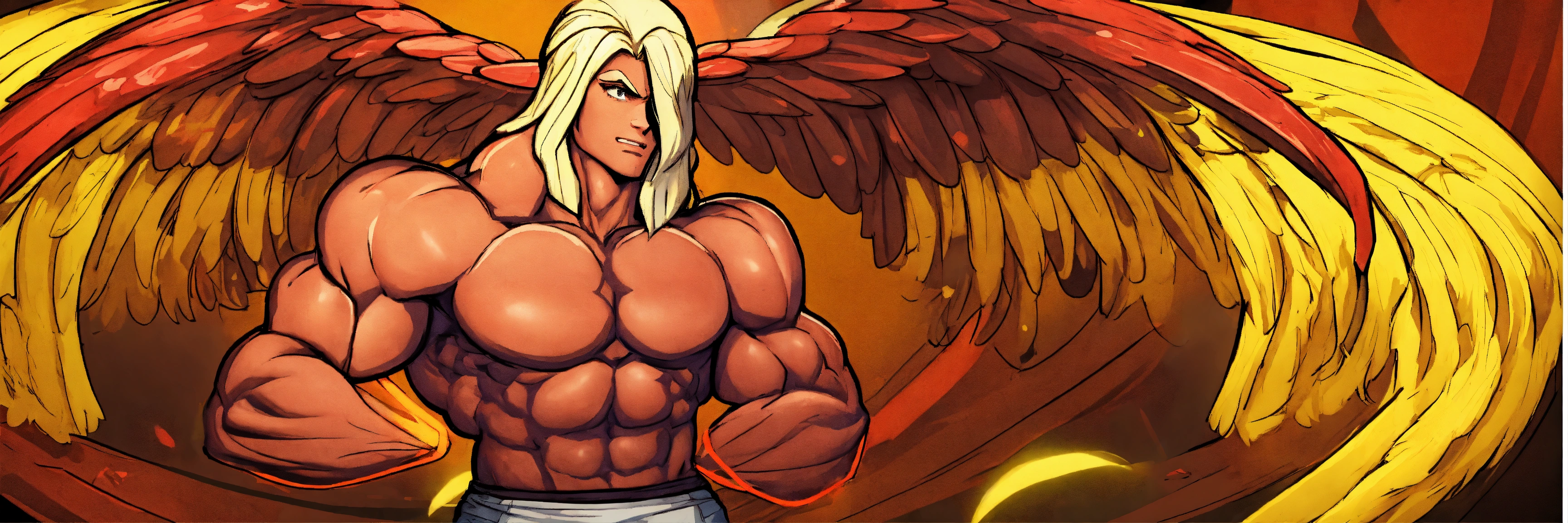 Lexica - MUSCLE ANGEL CARTOON