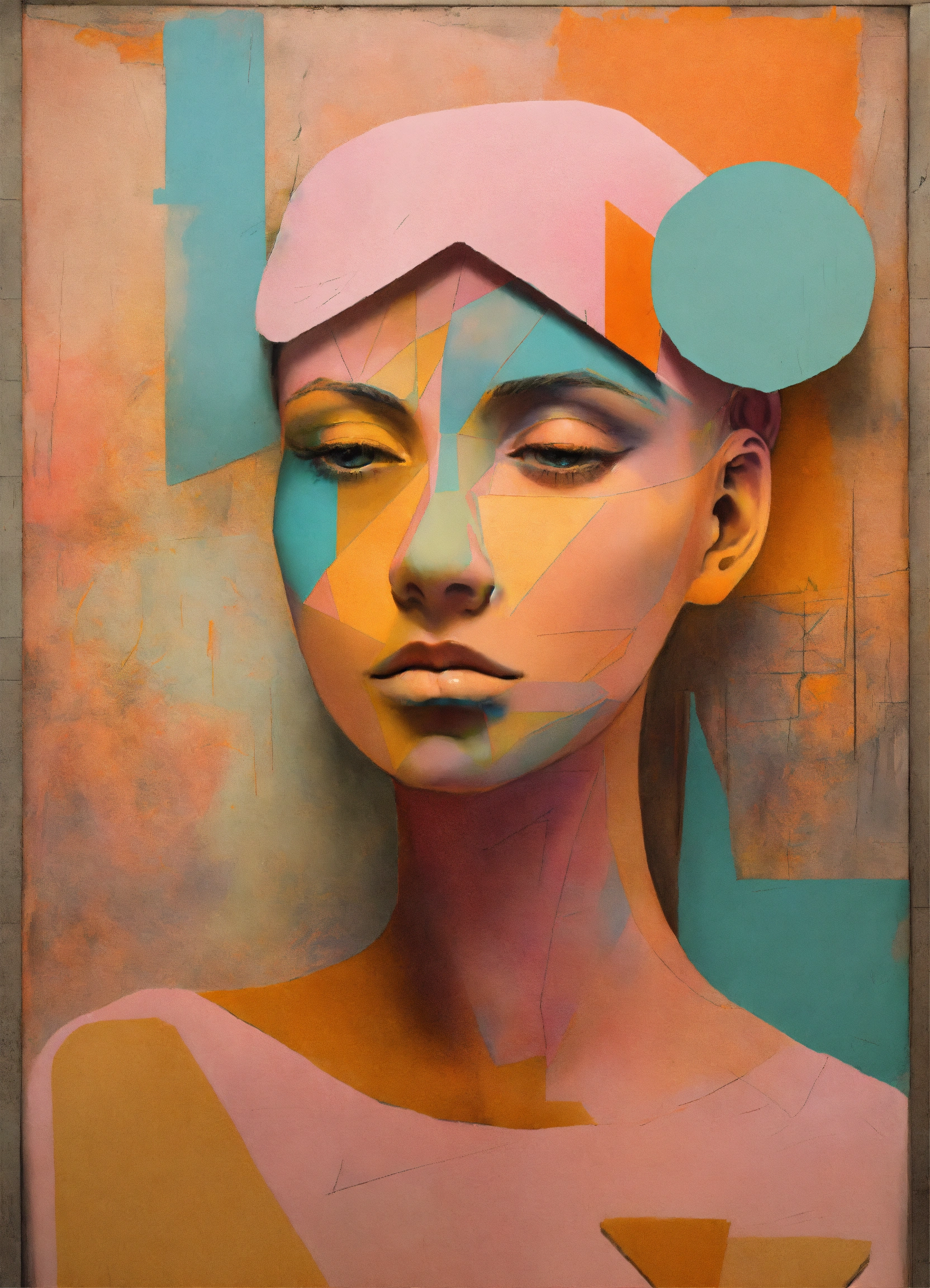 Lexica - Create the outline of personification of anxiety, painted with ...
