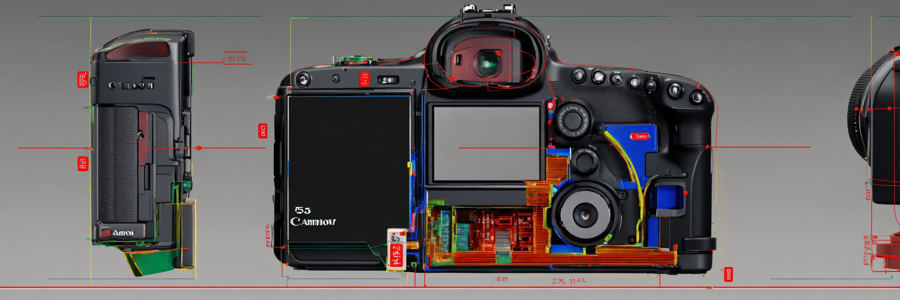 Lexica - Exploded view camera Canon 5D Mark II