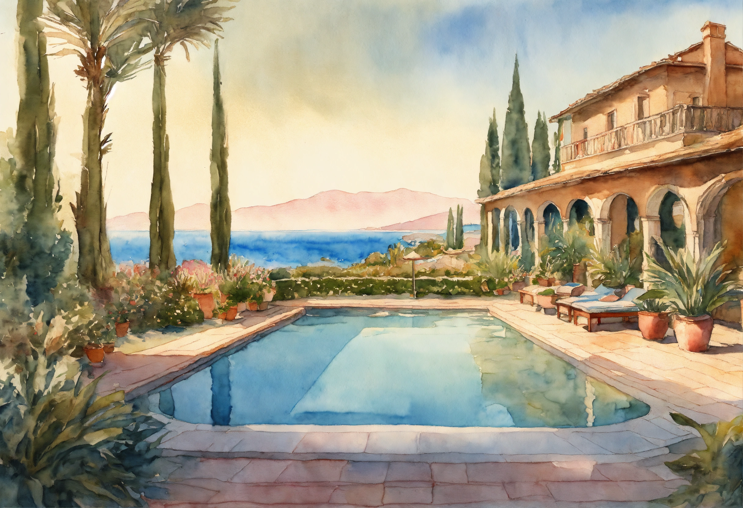 Lexica - Watercolour painting, pastel colours, warm light, intricate ...