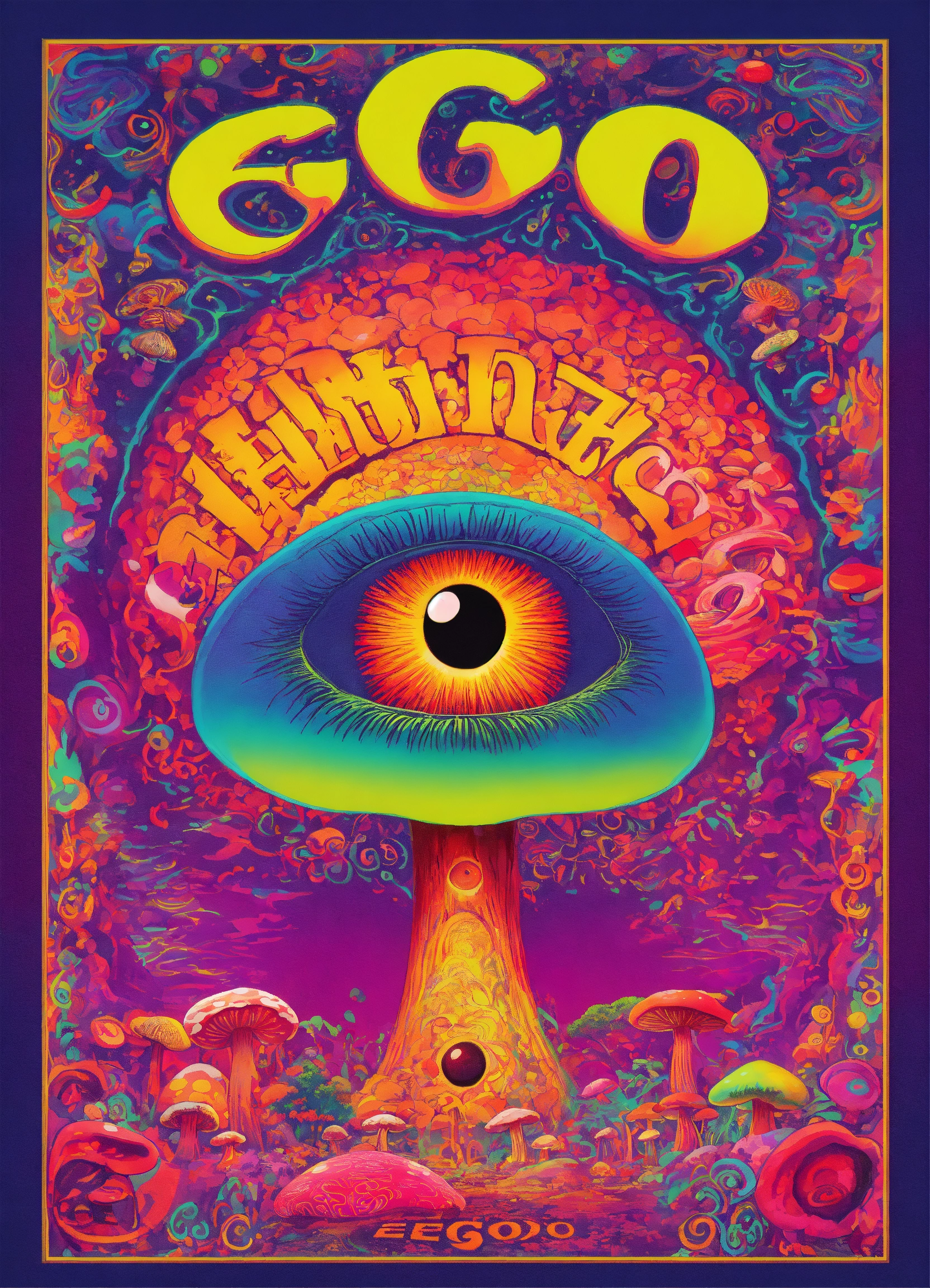Lexica - A poster for a psychedelic trance party rave music inspired by ...