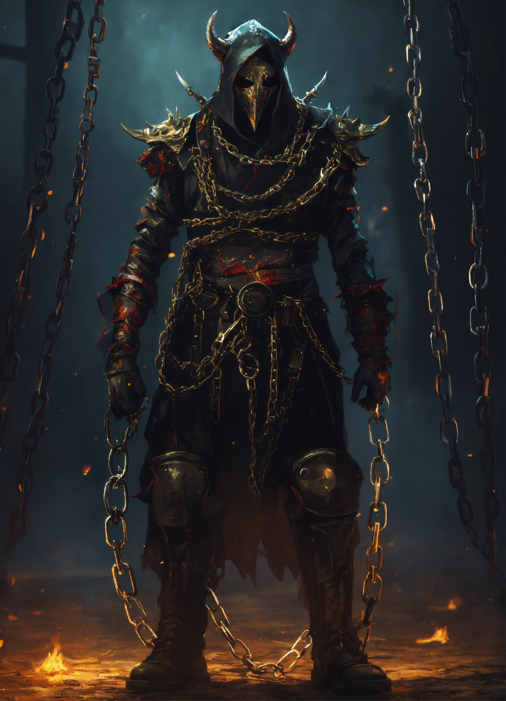 Lexica A chain demon that wears an executioner mask, has long chains