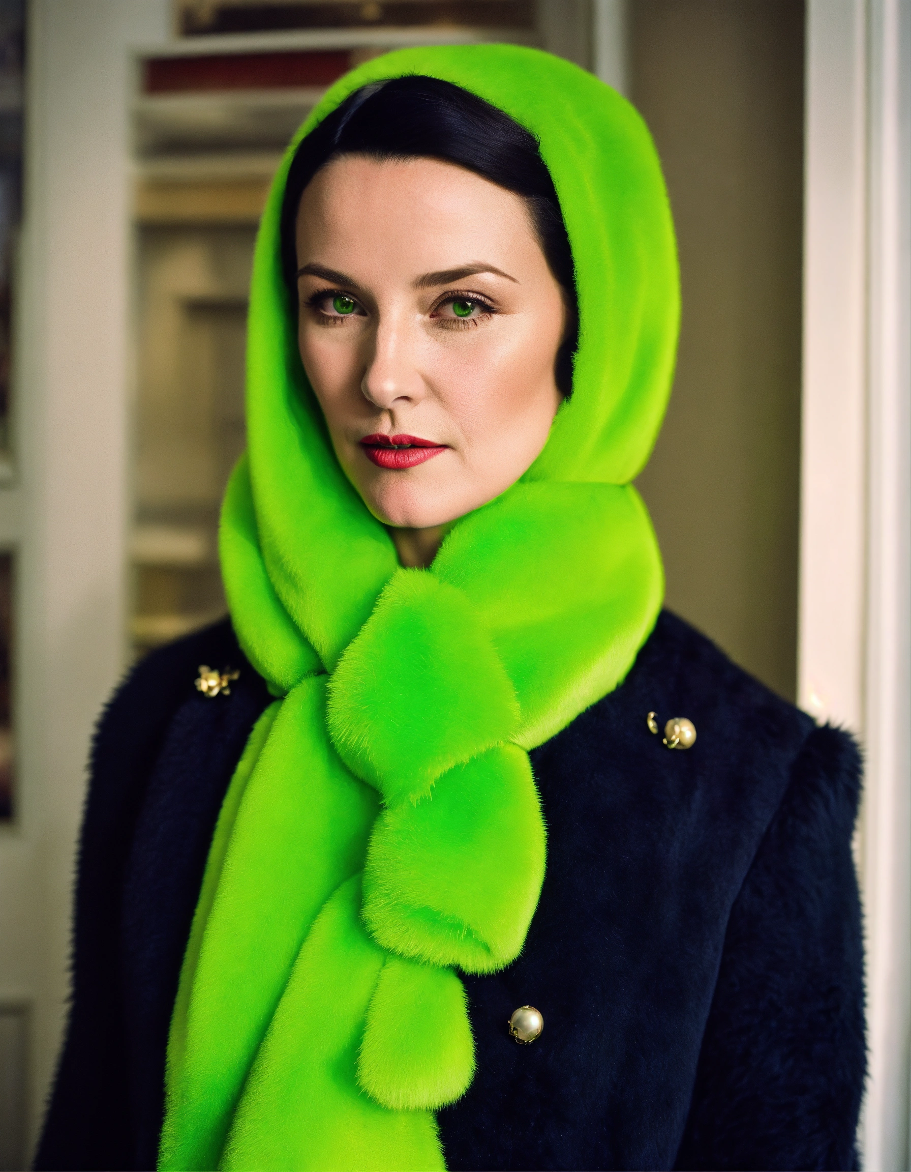 Lexica Photo of Edie Beale of Grey Gardens wearing her scarf and her
