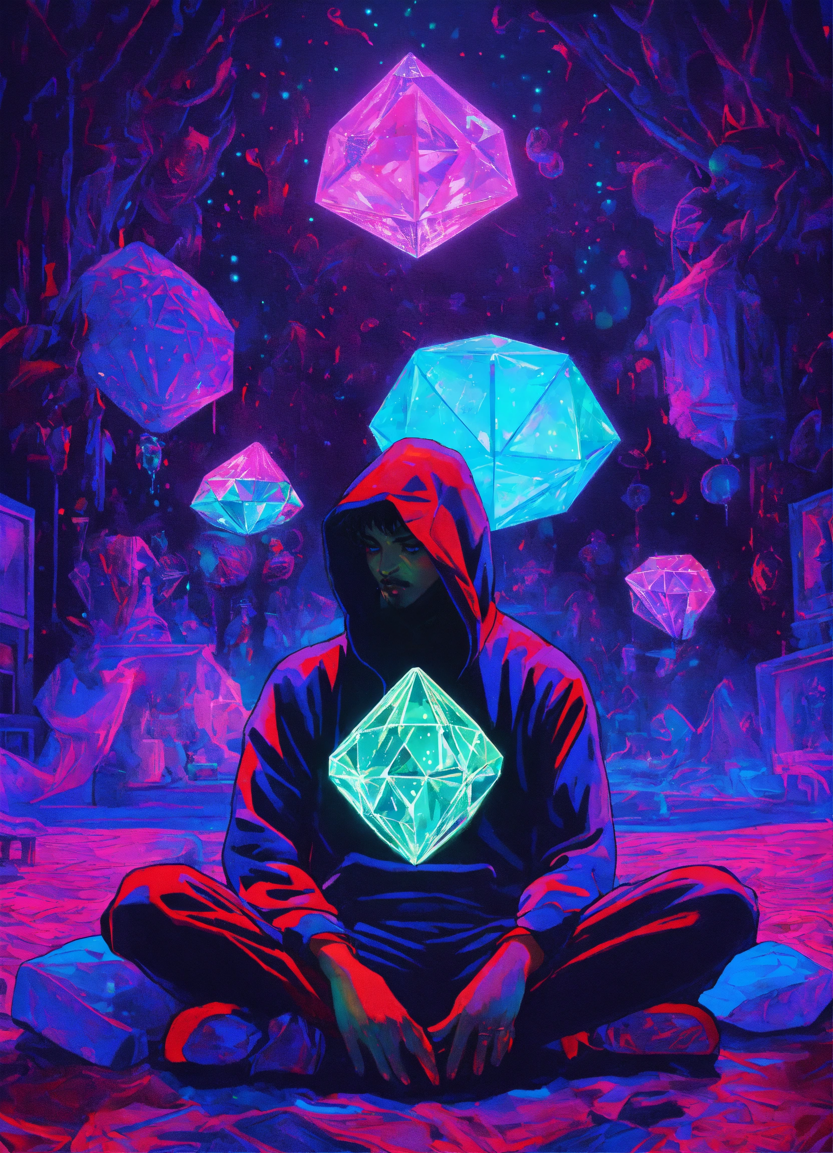 Lexica - Perfect focus Ghostface diamond neon black light DMT demon ...