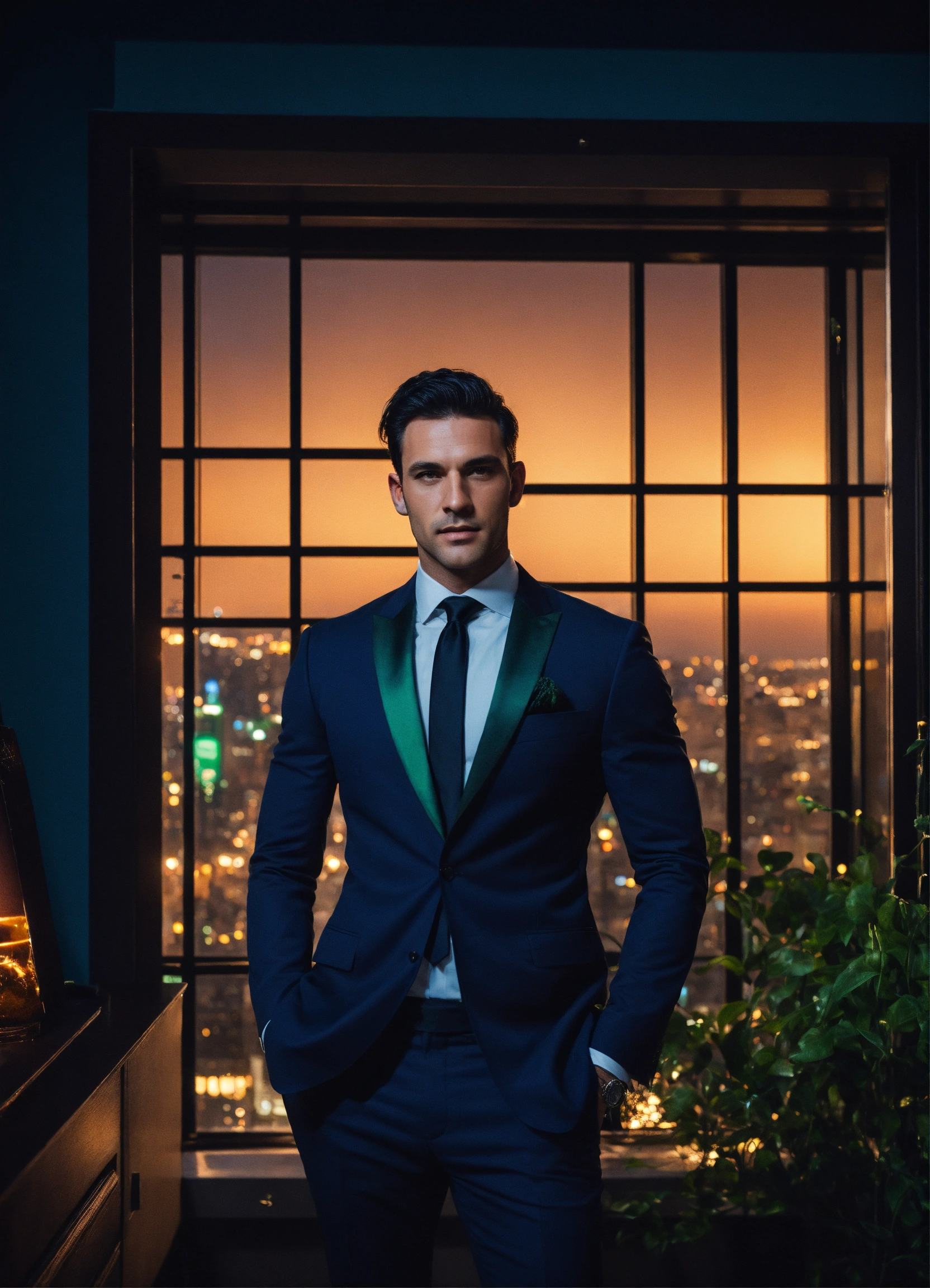 Lexica - A handsome brutal broad-shouldered man with dark hair with ...