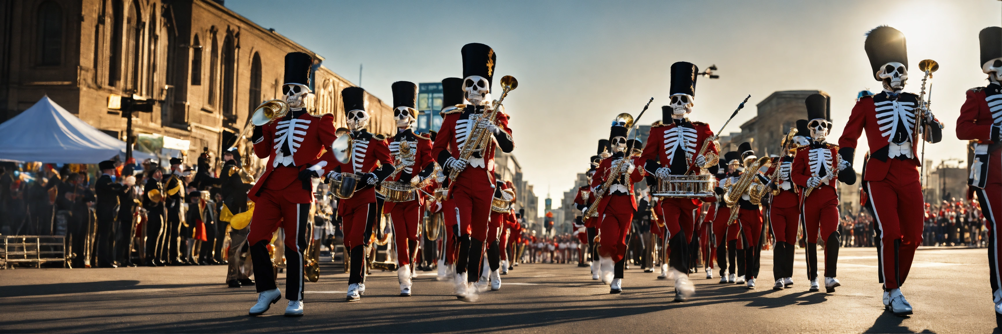 Lexica - Skeleton Marching Band, At A Parade, Full Body Portrait, Real ...