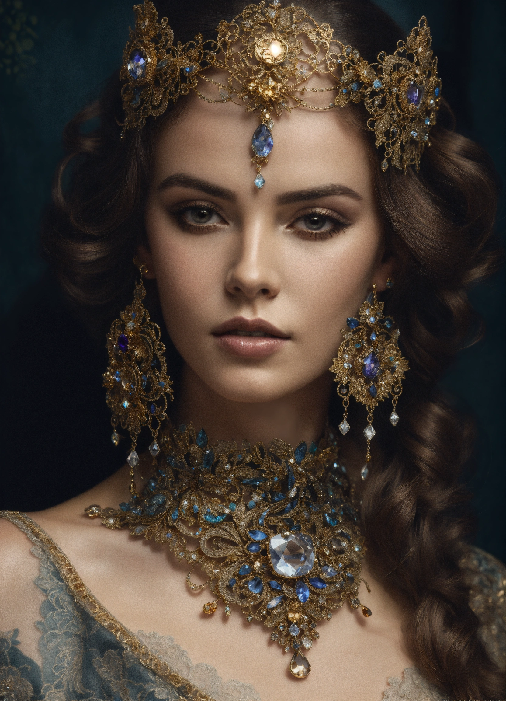 Lexica - A medieval princess wearing luxurious detailed shades of ...