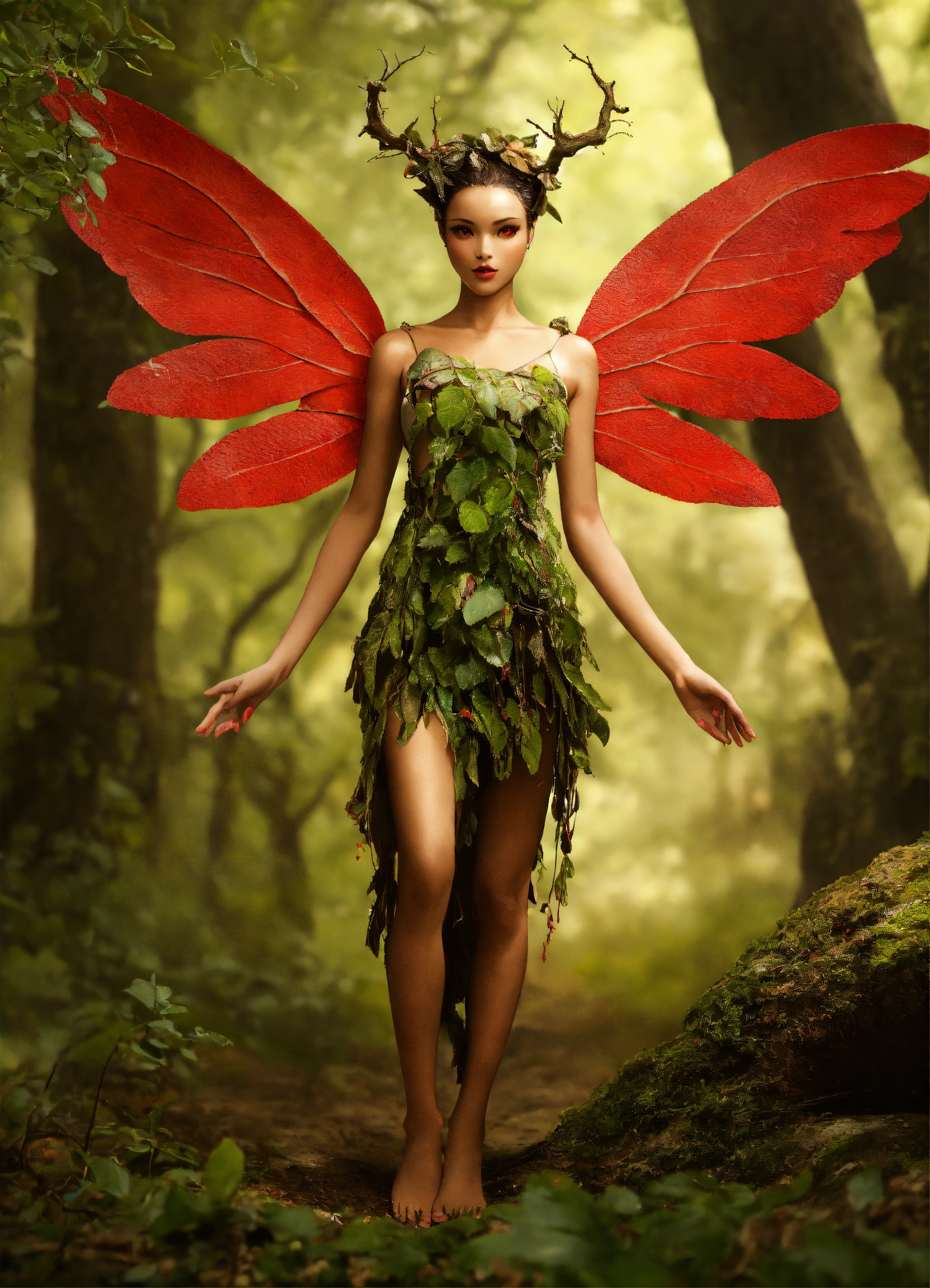 Lexica - Tree woman who has trunk-shaped legs and brown leak-shaped ...