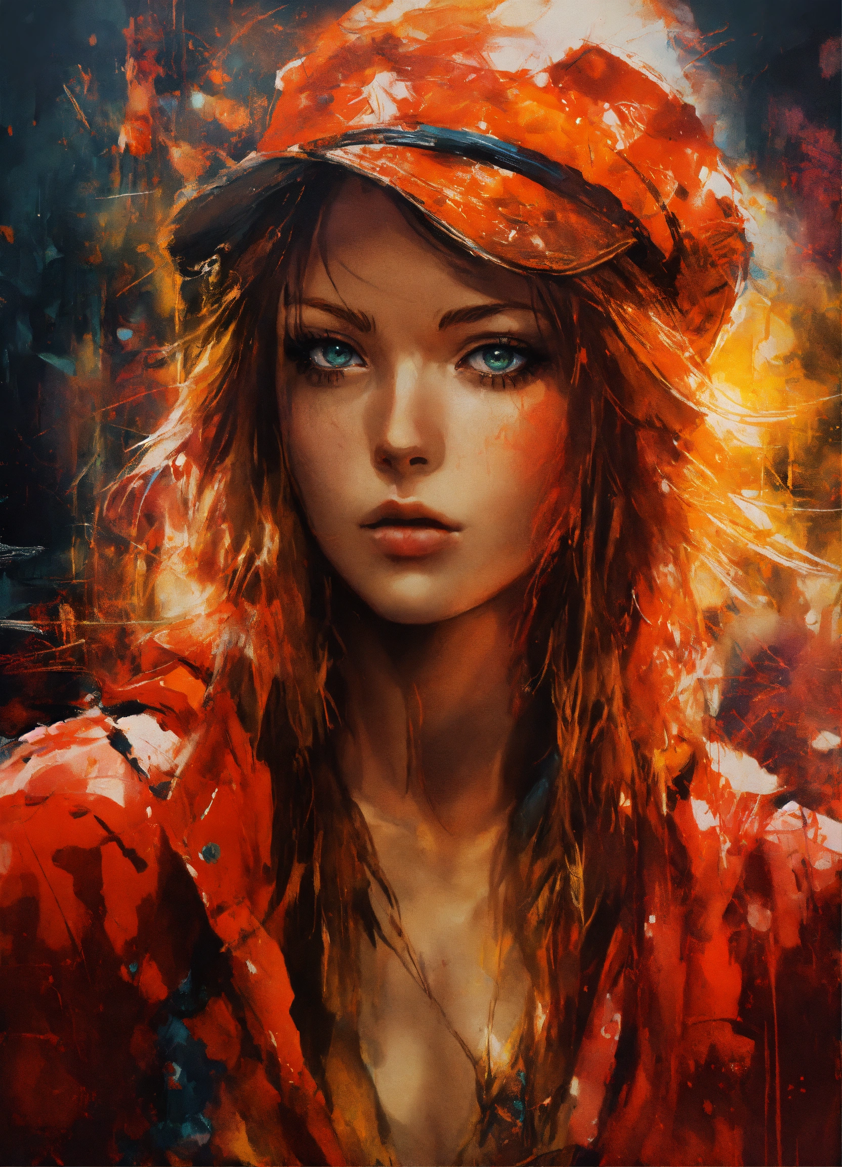 Lexica - A ultra realistic poster of Nami from one piece in the red ...