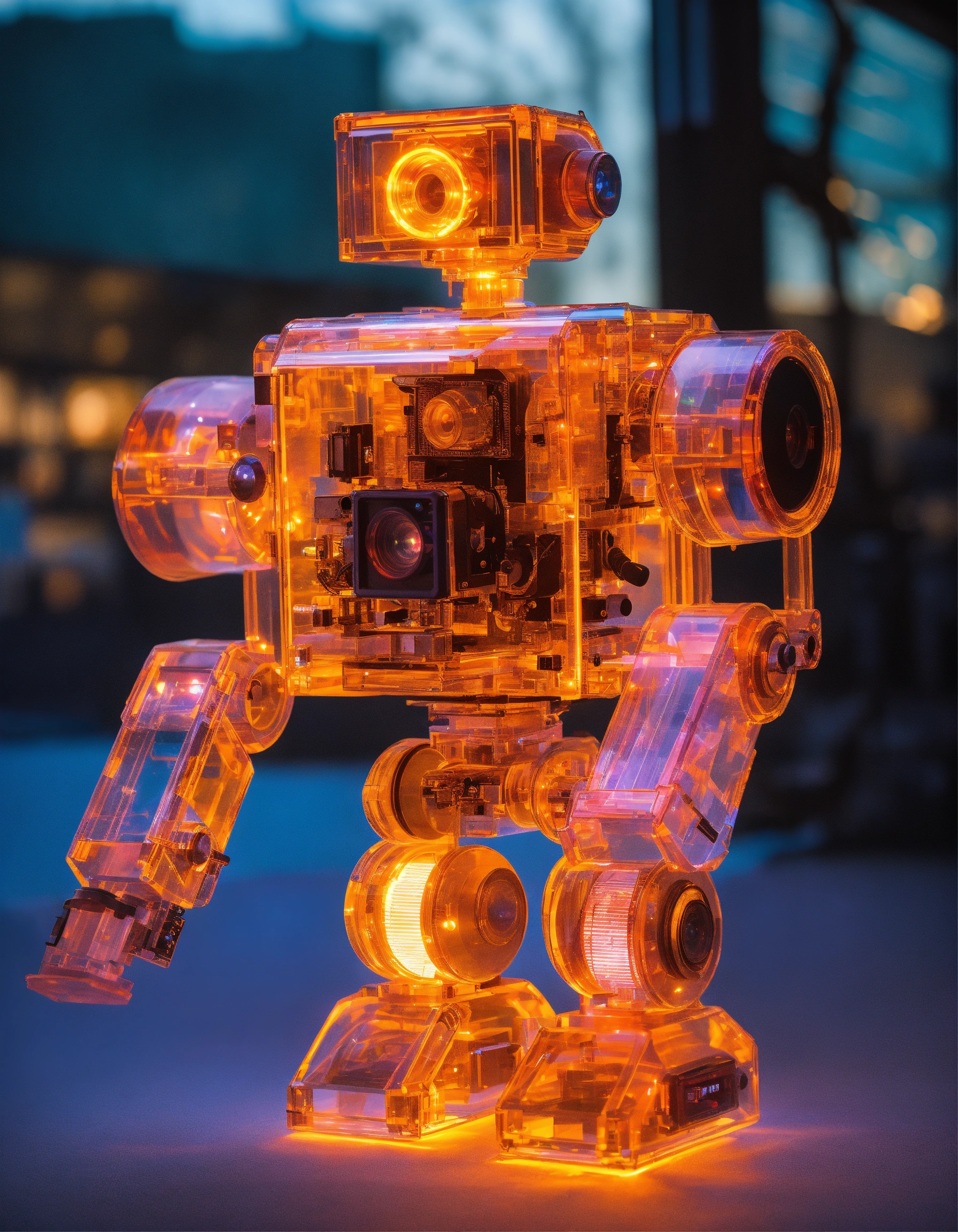 Lexica Translucent polycarbonate, robot, thermal visor, opalescent