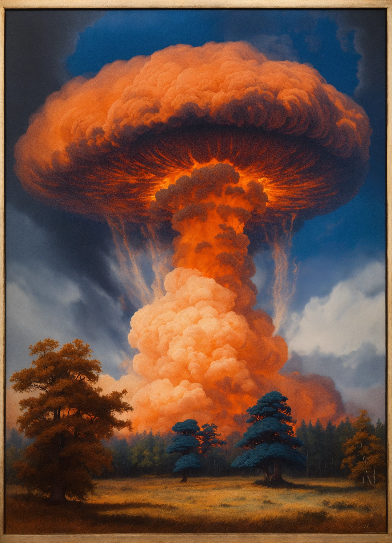 Lexica - An atomic cloud in the shape of a giant mushroom cloud, in the ...