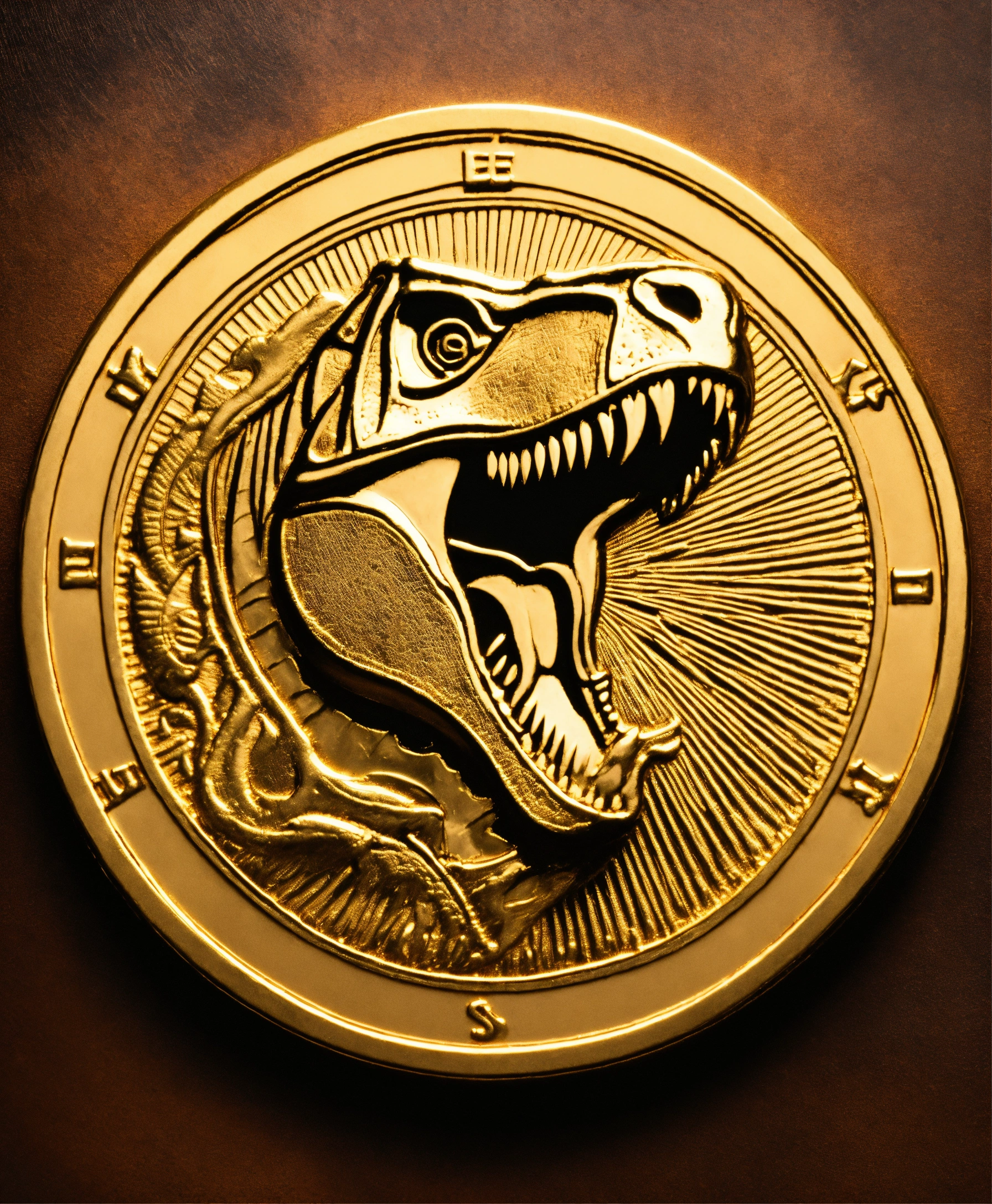 Lexica - A simple, golden image of a Bitcoin in the center of which you ...