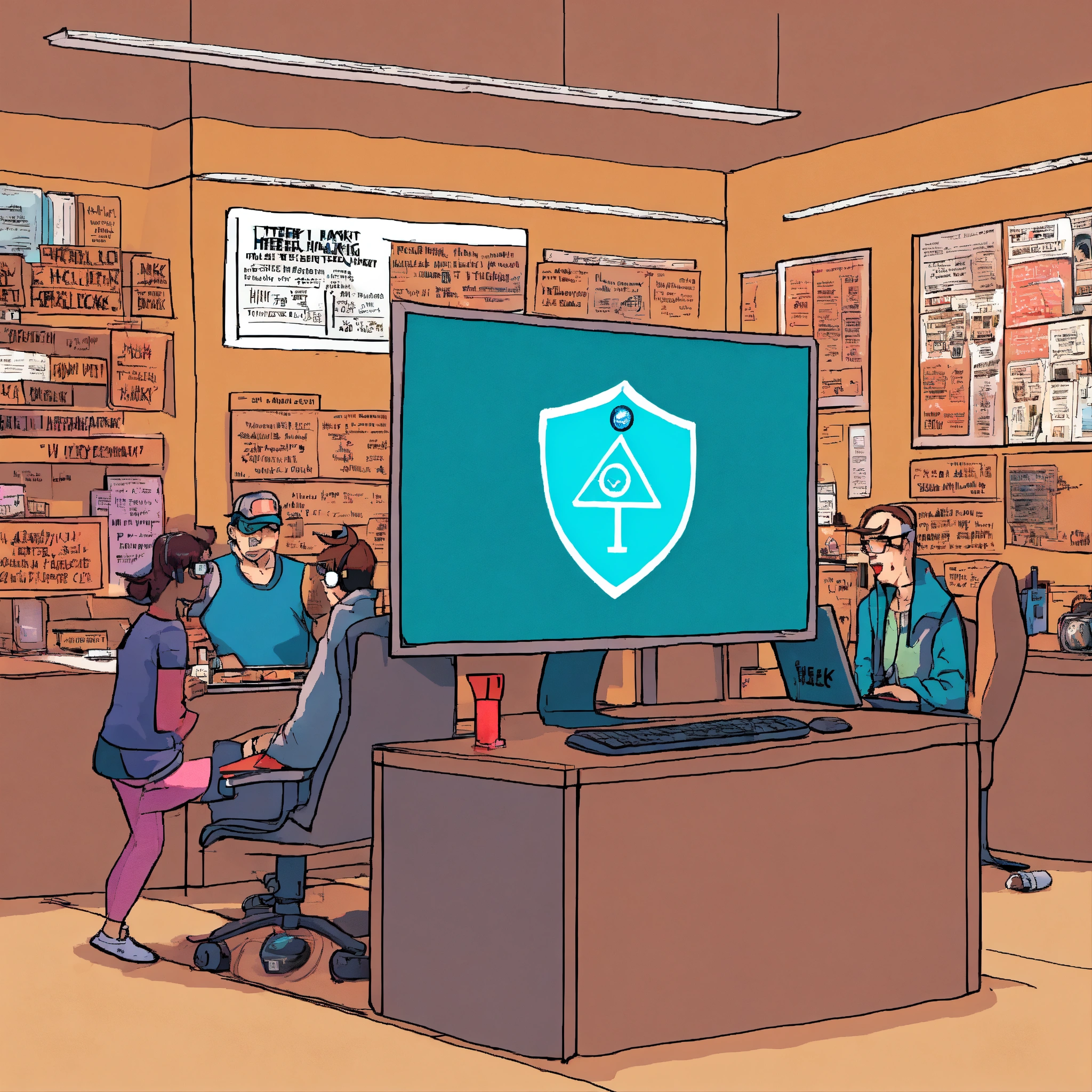 Lexica - Internet hacking, social engineering, cartoon
