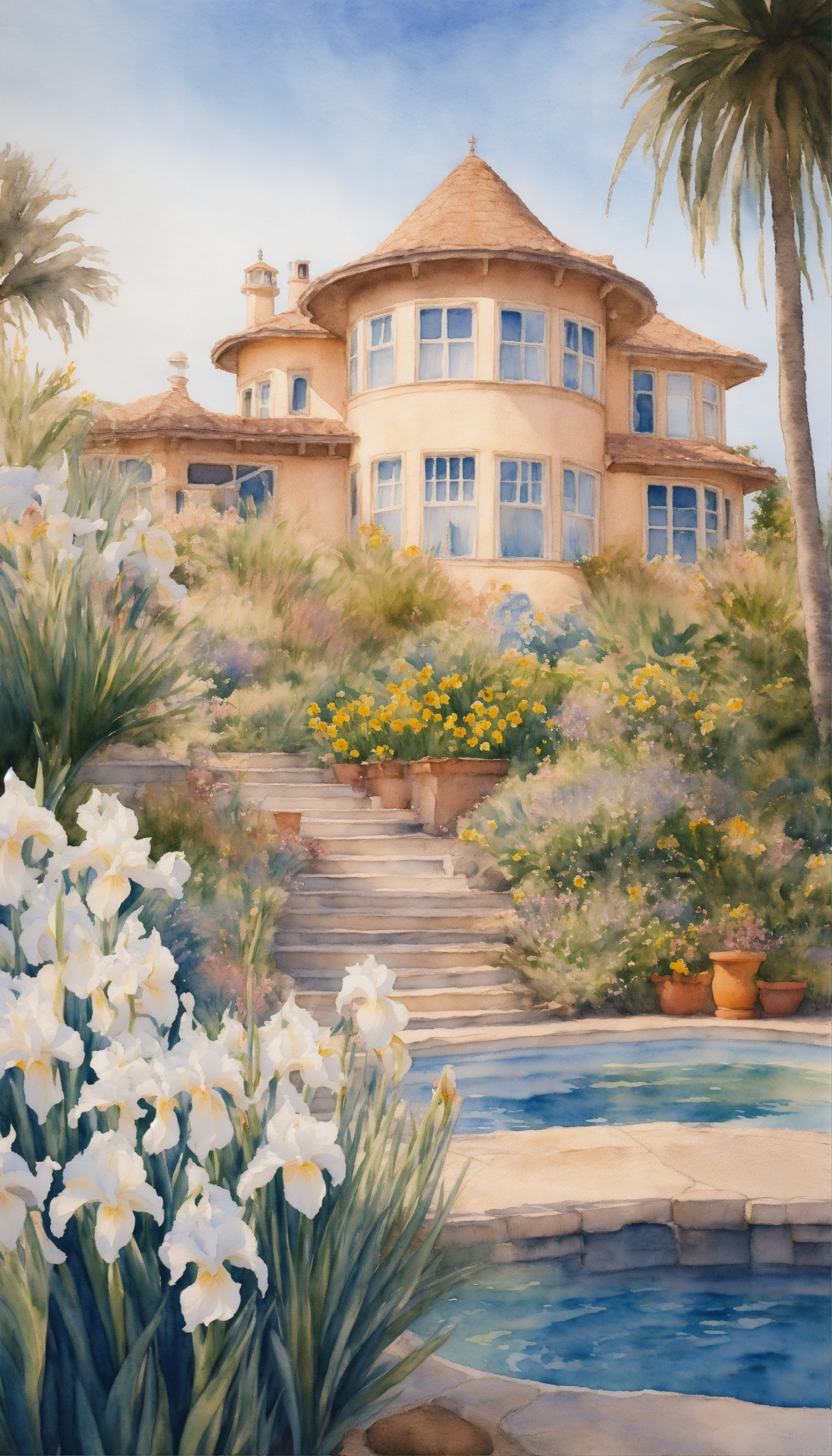 Lexica - Watercolour painting, pastel colours, warm light, intricate ...