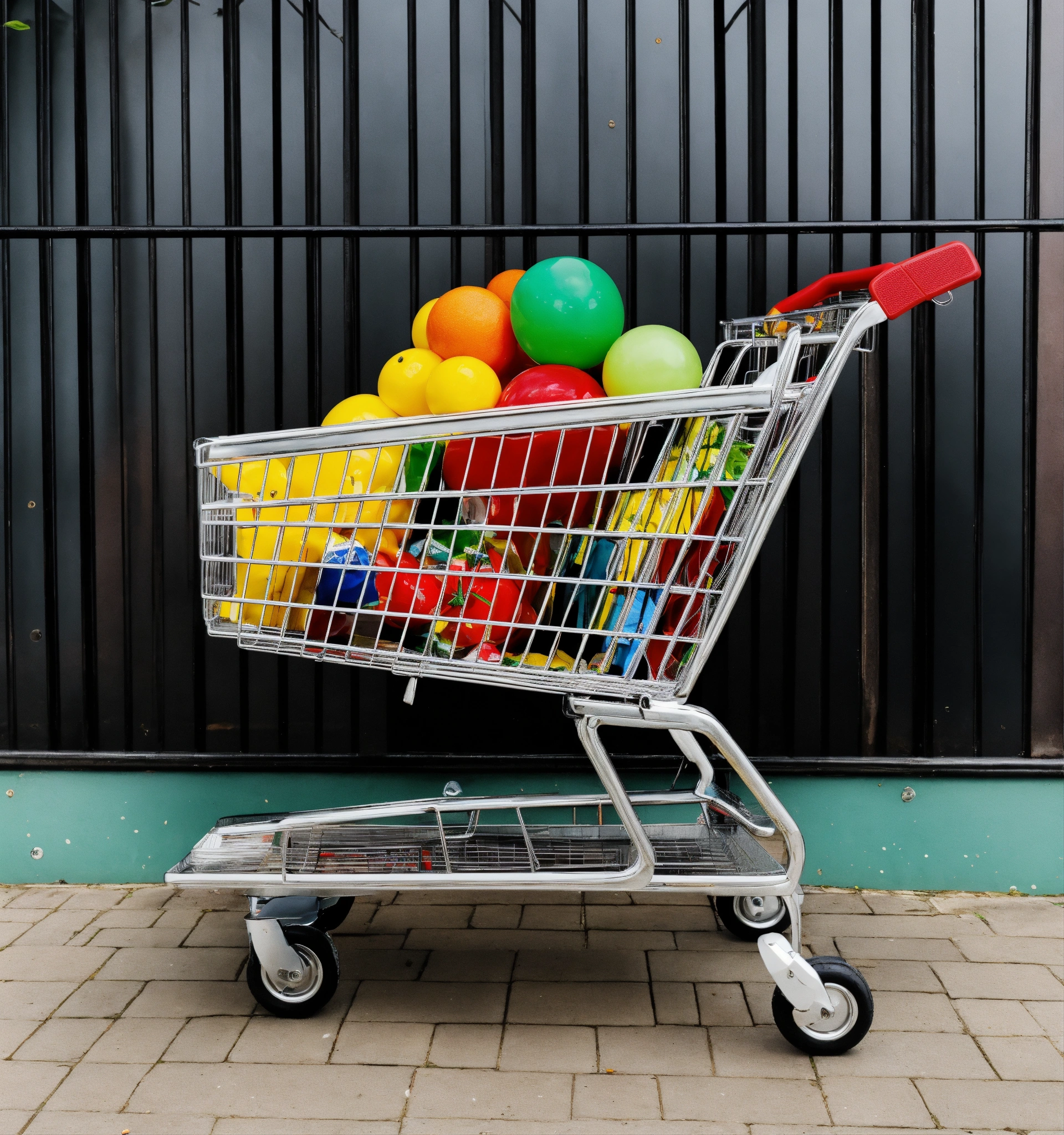 Lexica - A surrealist shopping trolley installation.