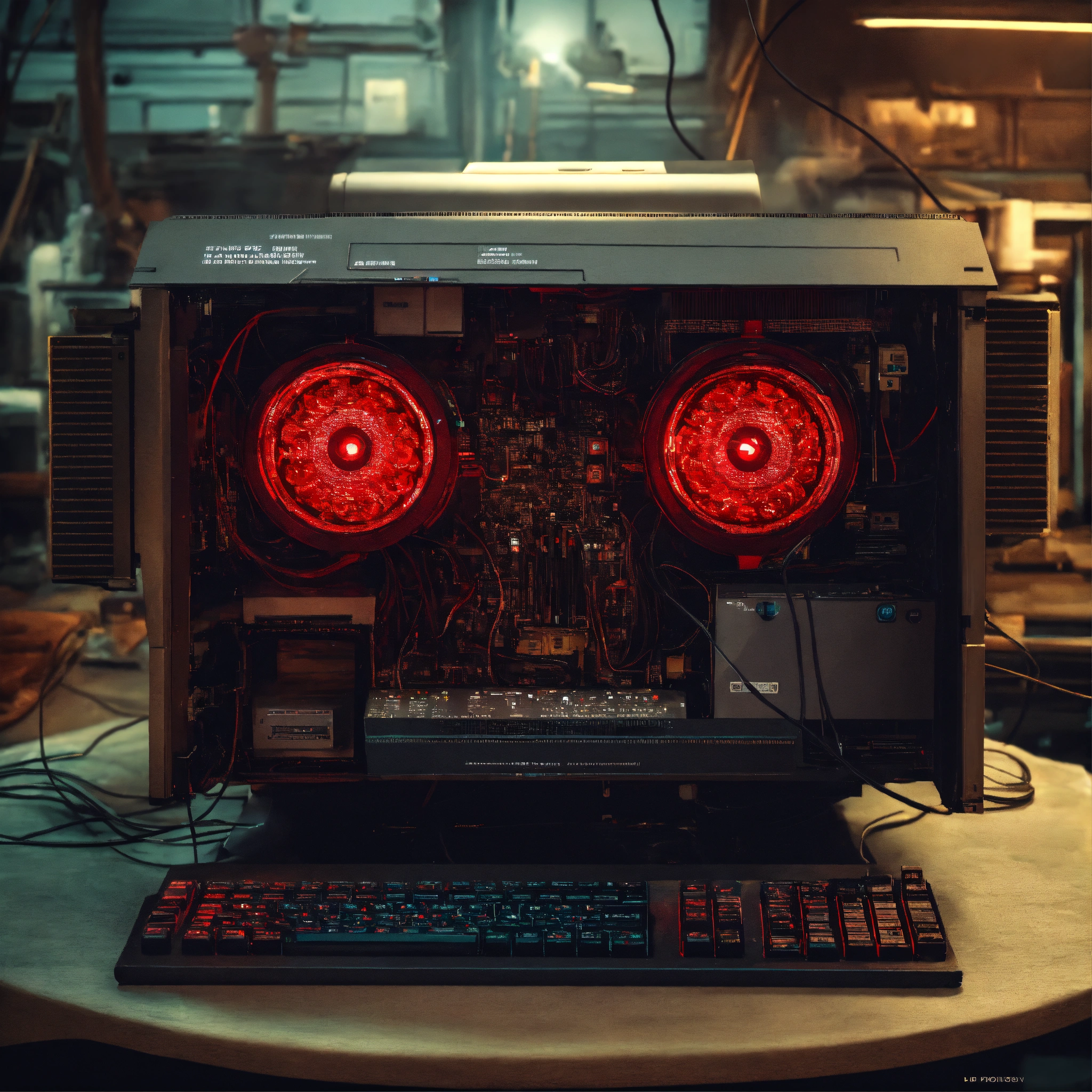 Lexica - A crazy computer with red eyes