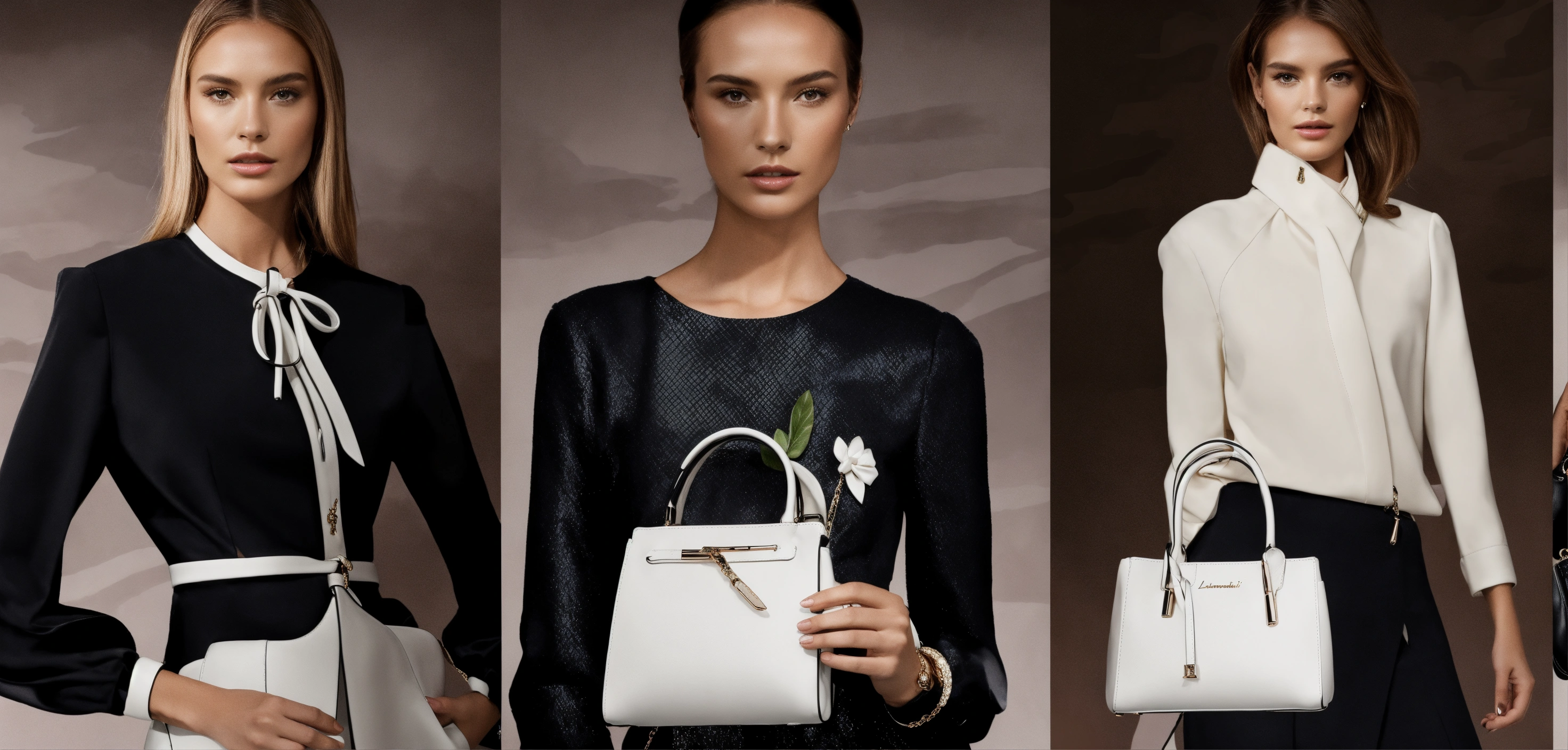 Lexica - Create a new line for women black white with accessories 1 ...