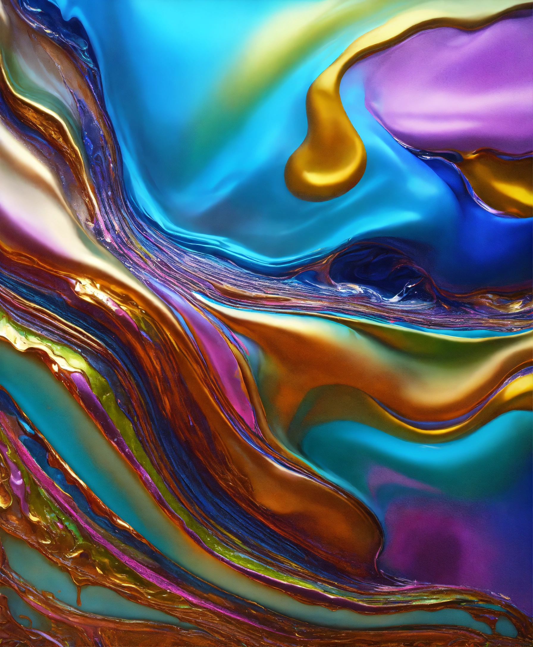 Lexica - Colorful abstract painting oil and water complex complicated ...