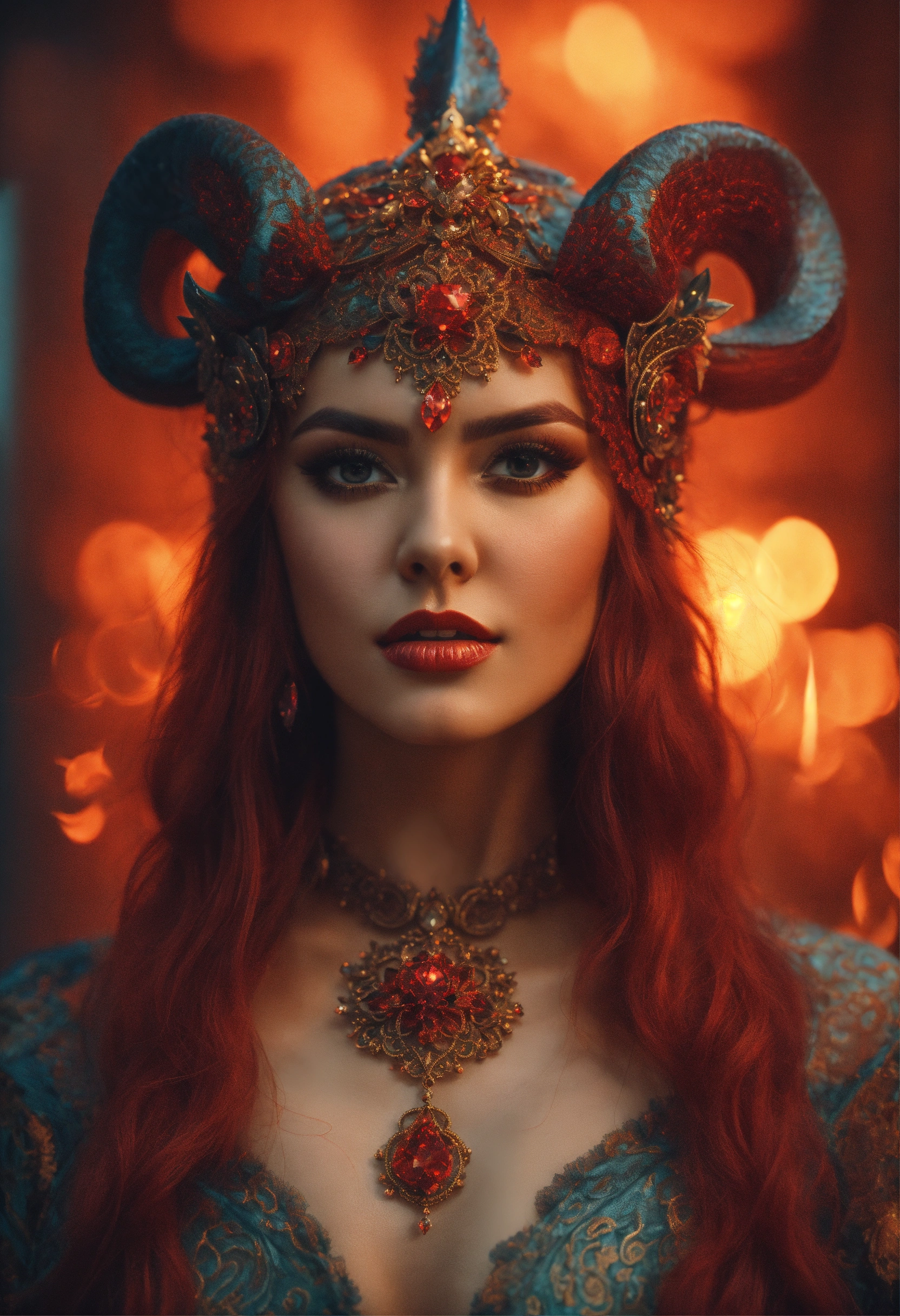 Lexica - Spellbinding beautiful devilish woman, looking passionated at ...