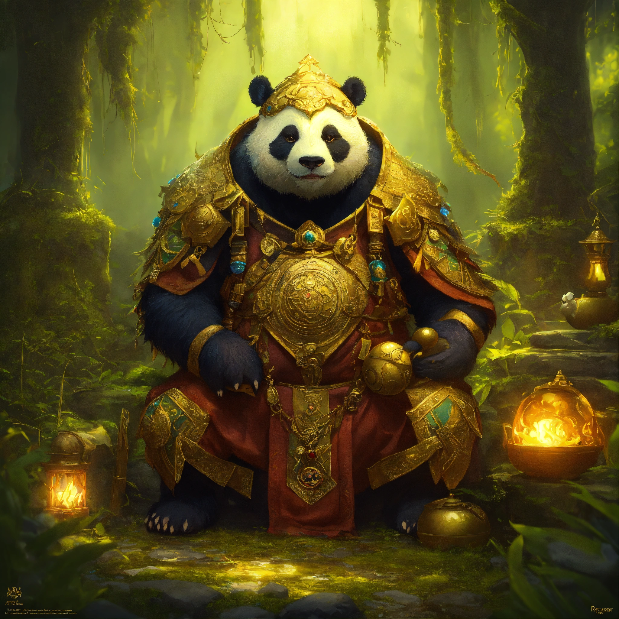 Lexica - Epic professional digital art of orc panda bear druid priest ...