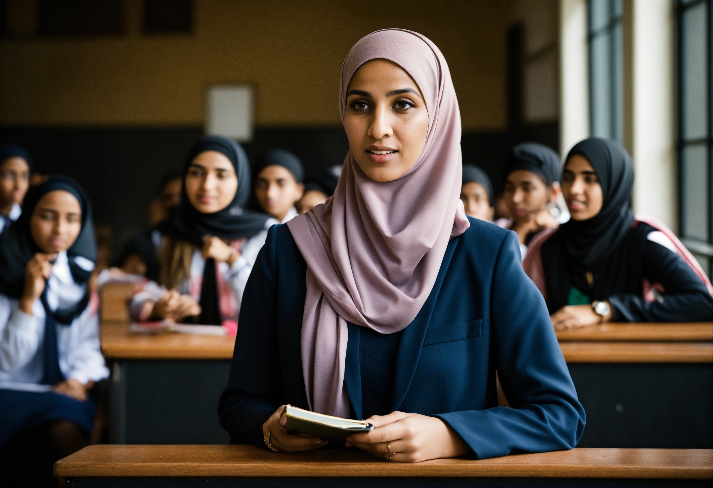 Lexica - A simple portrait of a professional looking Muslim female ...