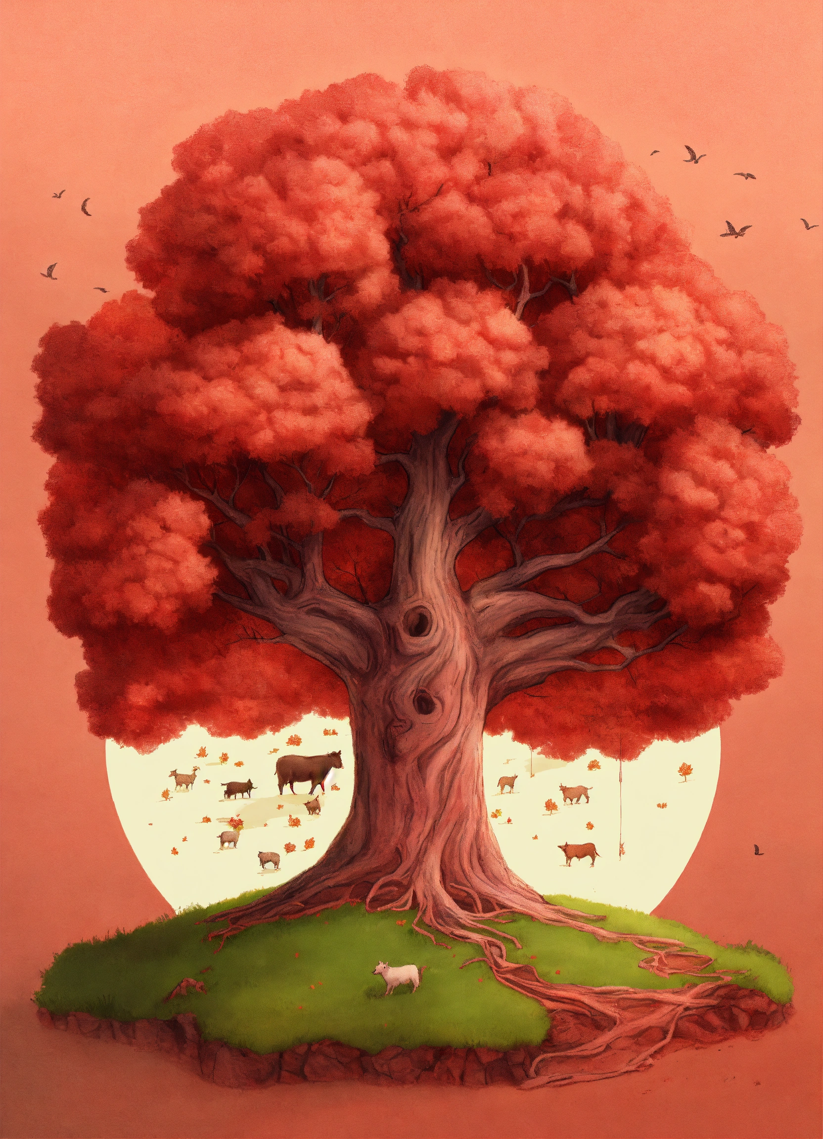Lexica - Draw a tree from which meat grows instead of leaves