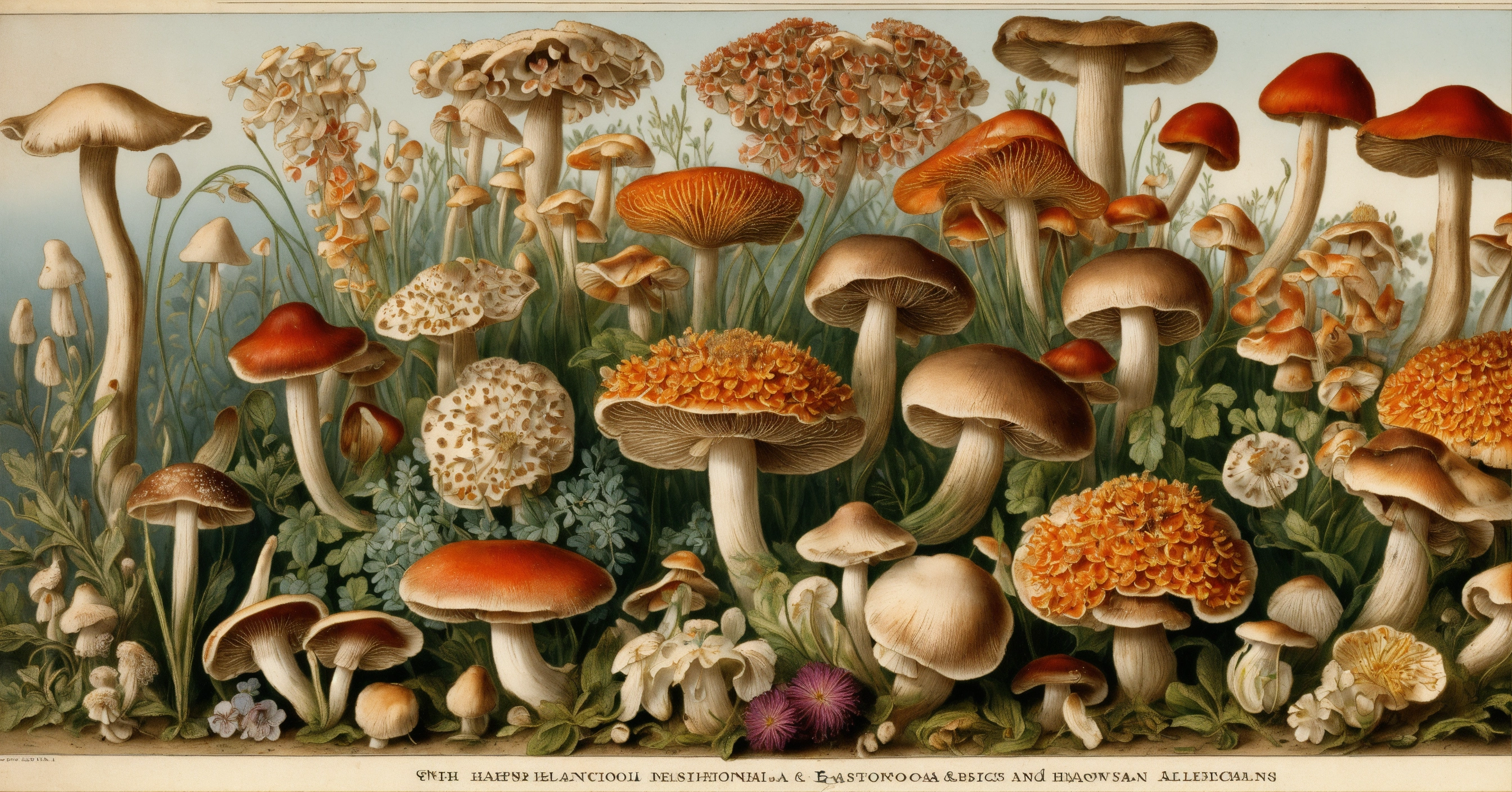 Lexica - Mushrooms and flowers ernst haeckel botanical illustration ...