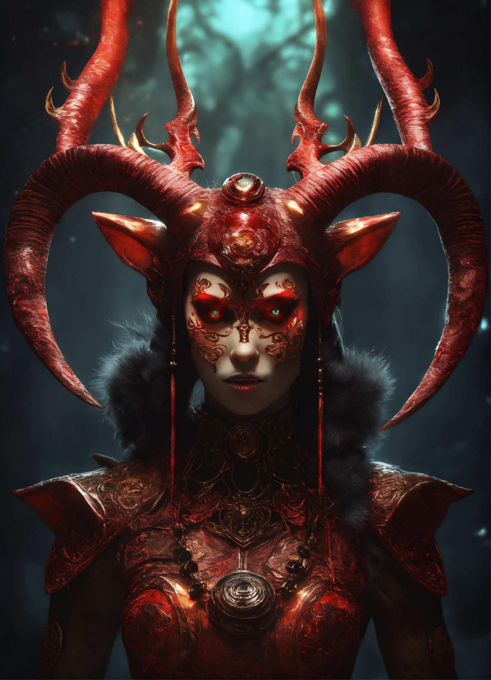 Lexica - Demon Caribou horns, extra eyes, multiple eyes, demonic ...