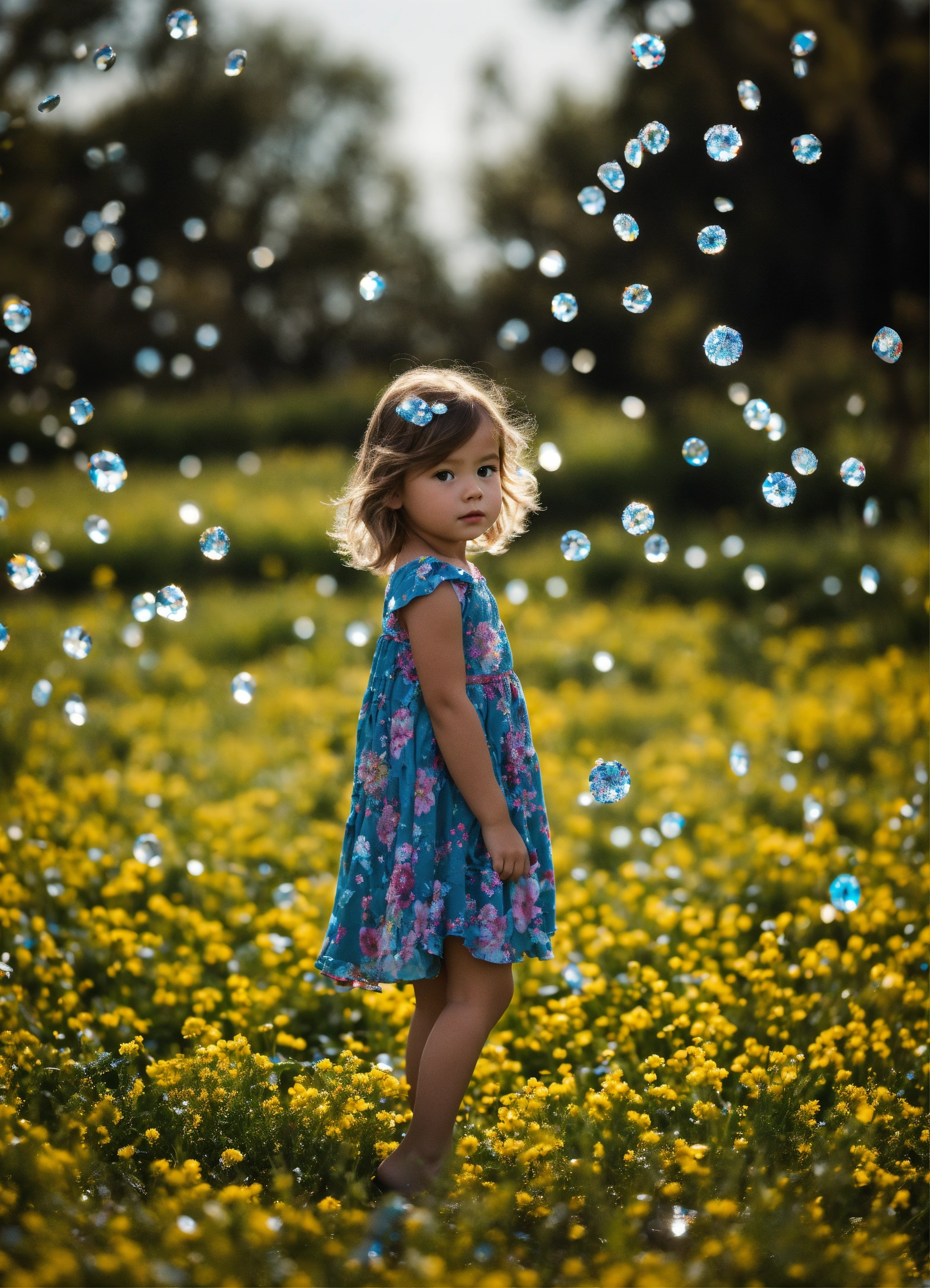 Lexica - A little girl in a field of diamonds