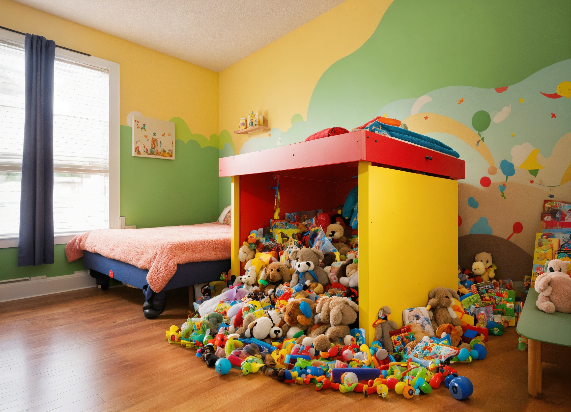 Lexica Overflowing toy box, bedroom, wood