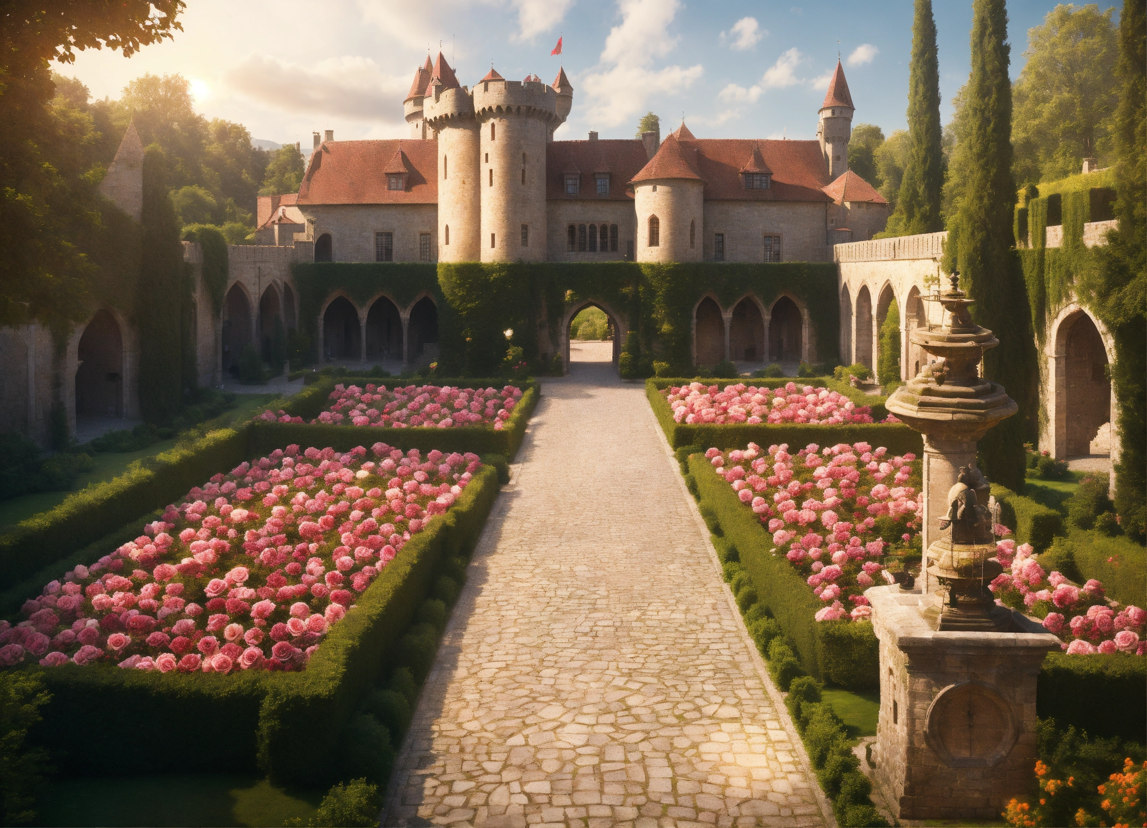 Lexica - Ultra realistic, photorealistic, bird's eye view of a medieval ...
