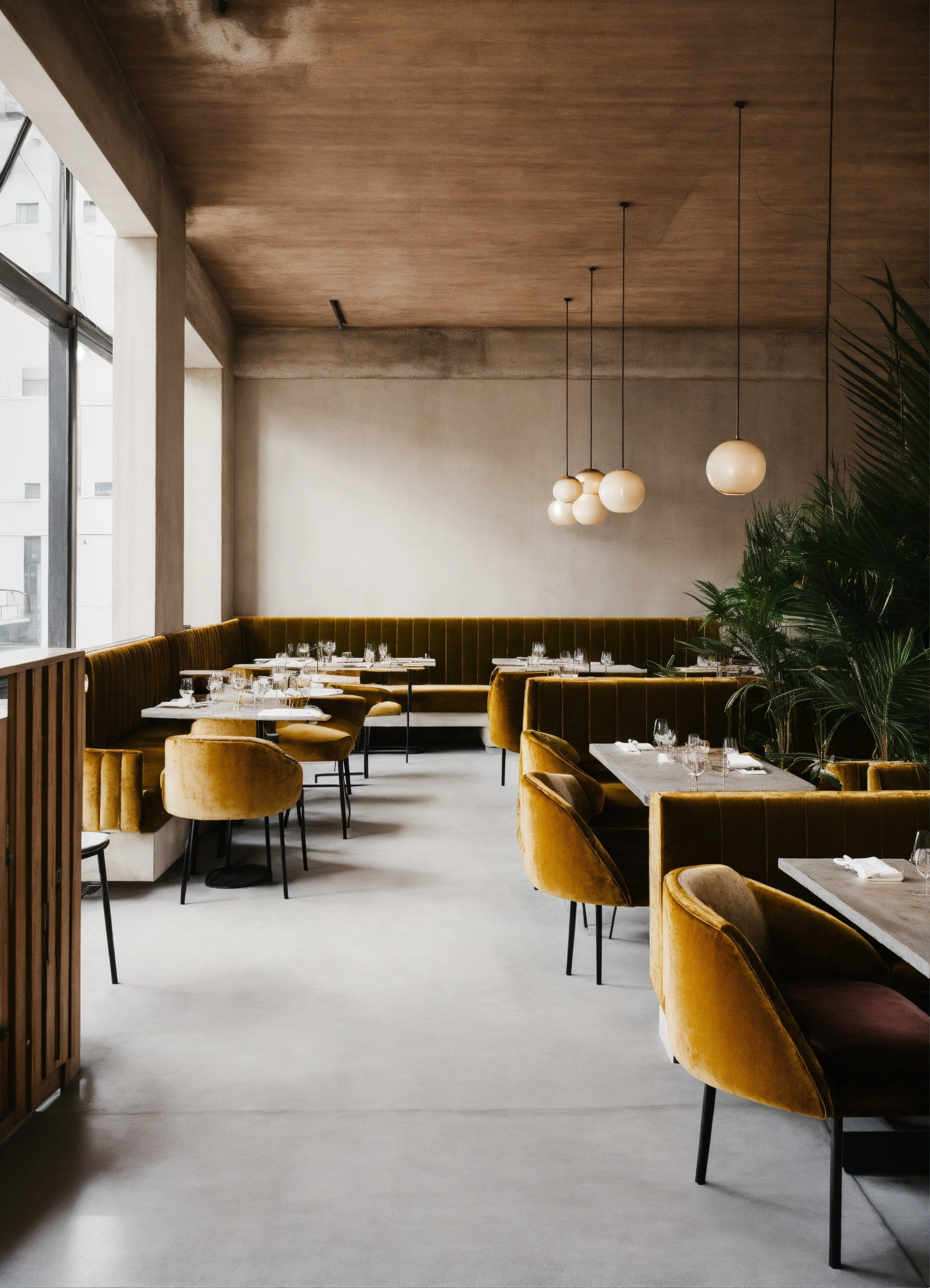 Lexica - Restaurant market, restaurant, minimalism, white interior ...