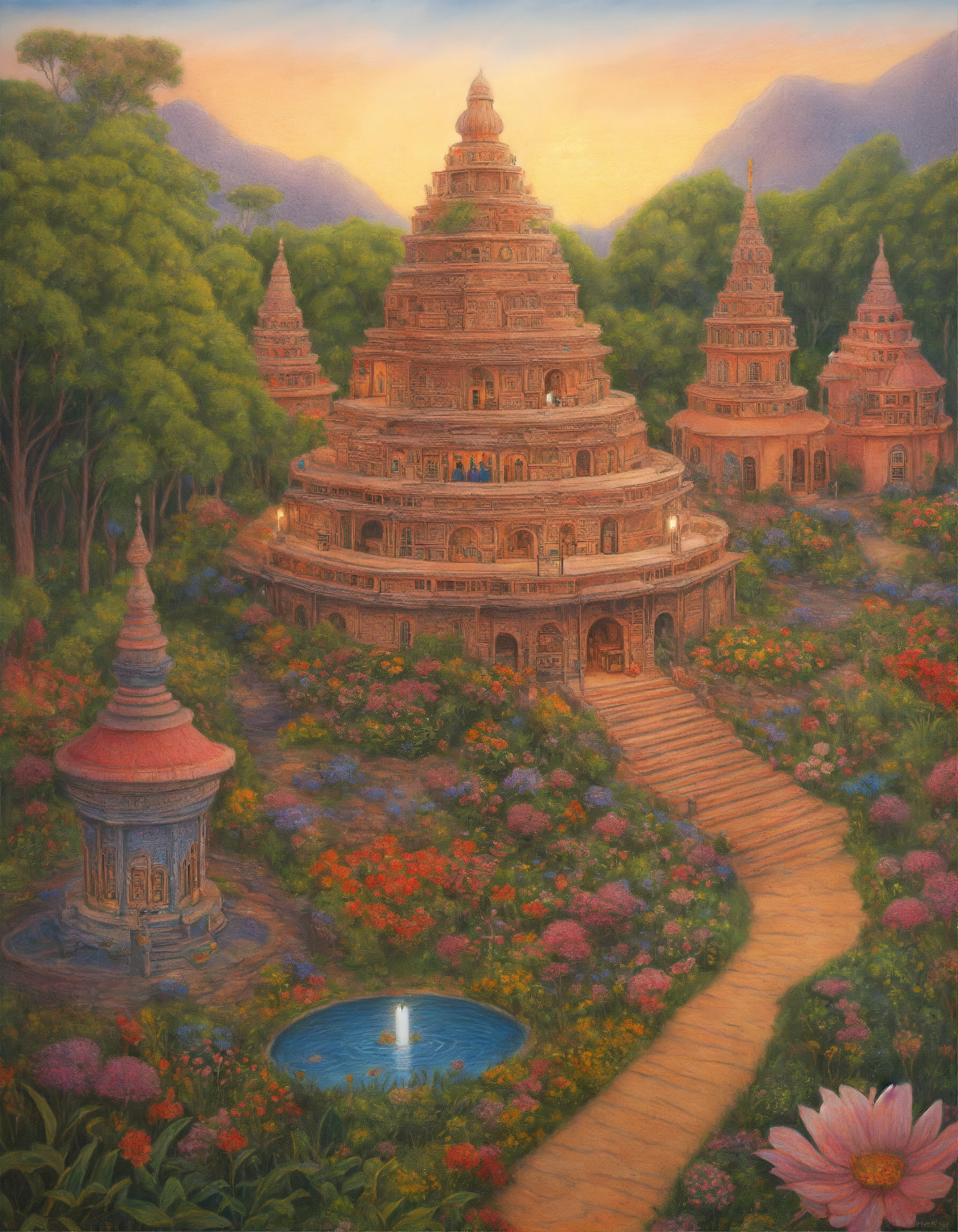 Lexica - Realistic colored pencil drawing of a beautiful spiritual ...