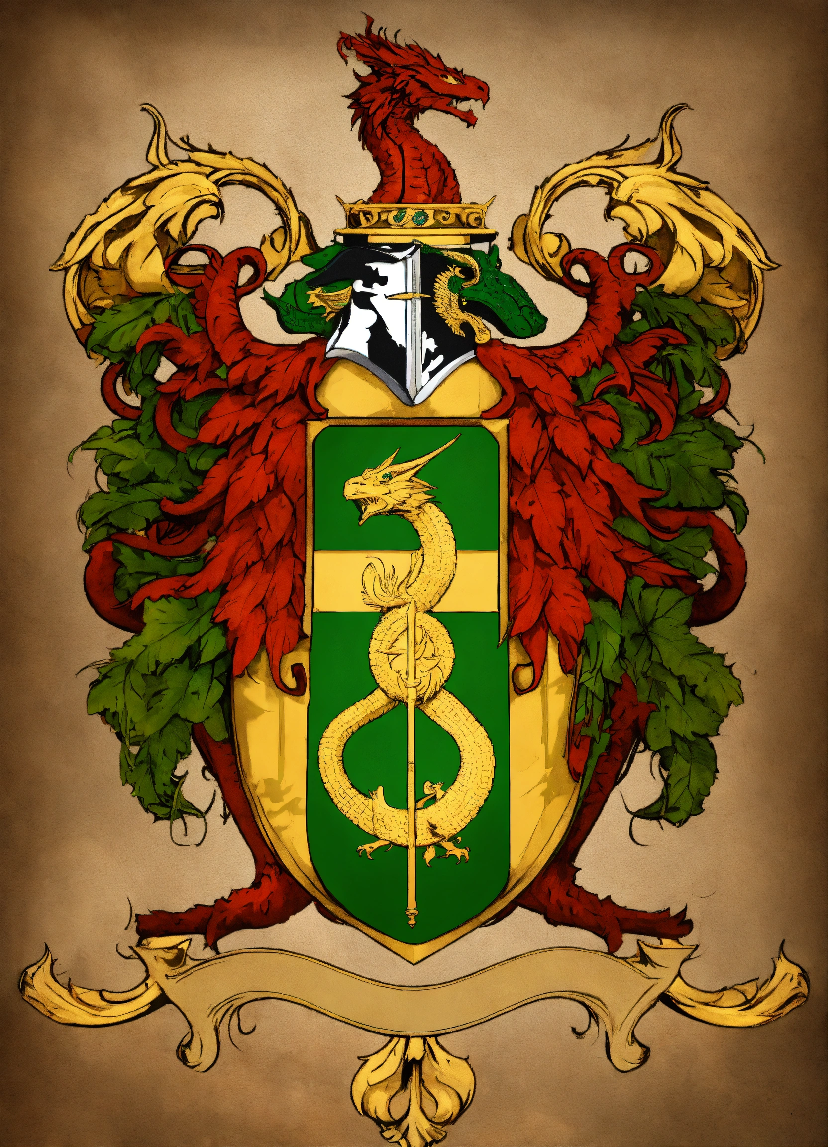 Lexica - Basilisk coat of arms, art neauvou