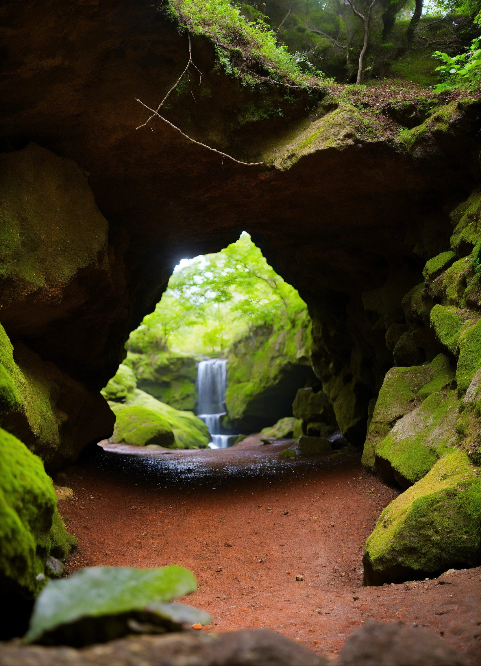 Lexica - An opening to a small cave large enough for a person.