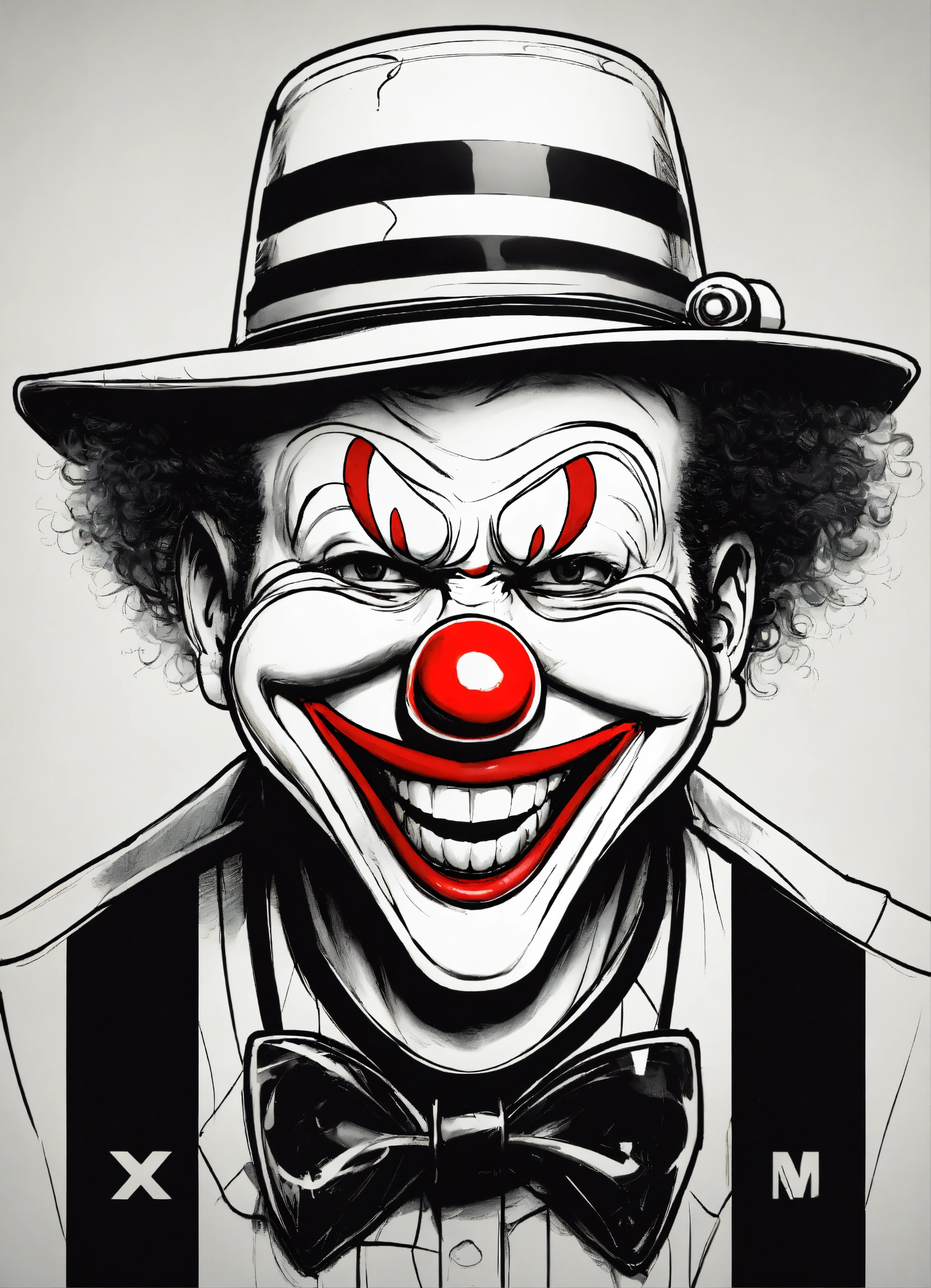 Lexica - A logo,a cute clown wearing a cap upside down on his head and ...