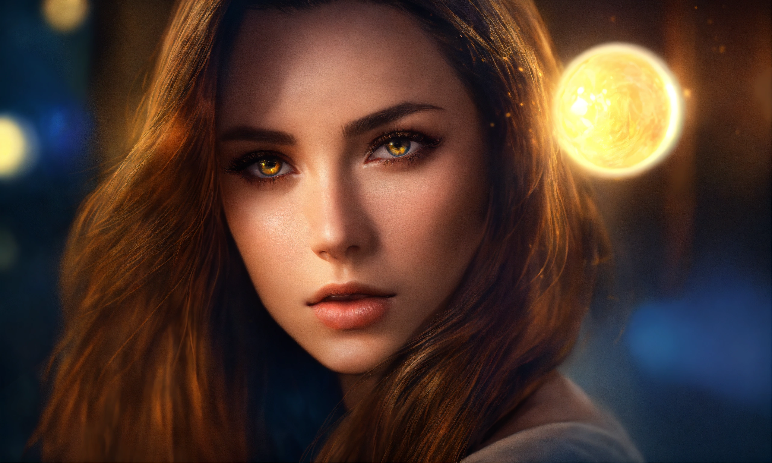 Lexica - A realistic beautiful woman with an orbe light in her forehead ...