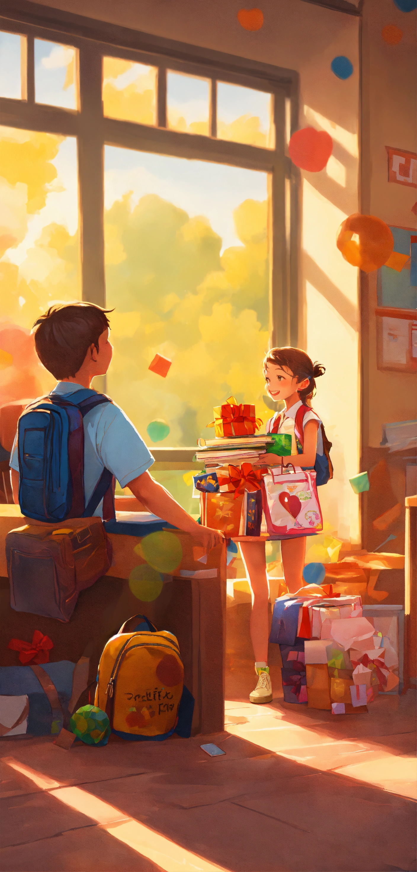 Lexica - On the first day of school, students usually bring gifts to ...