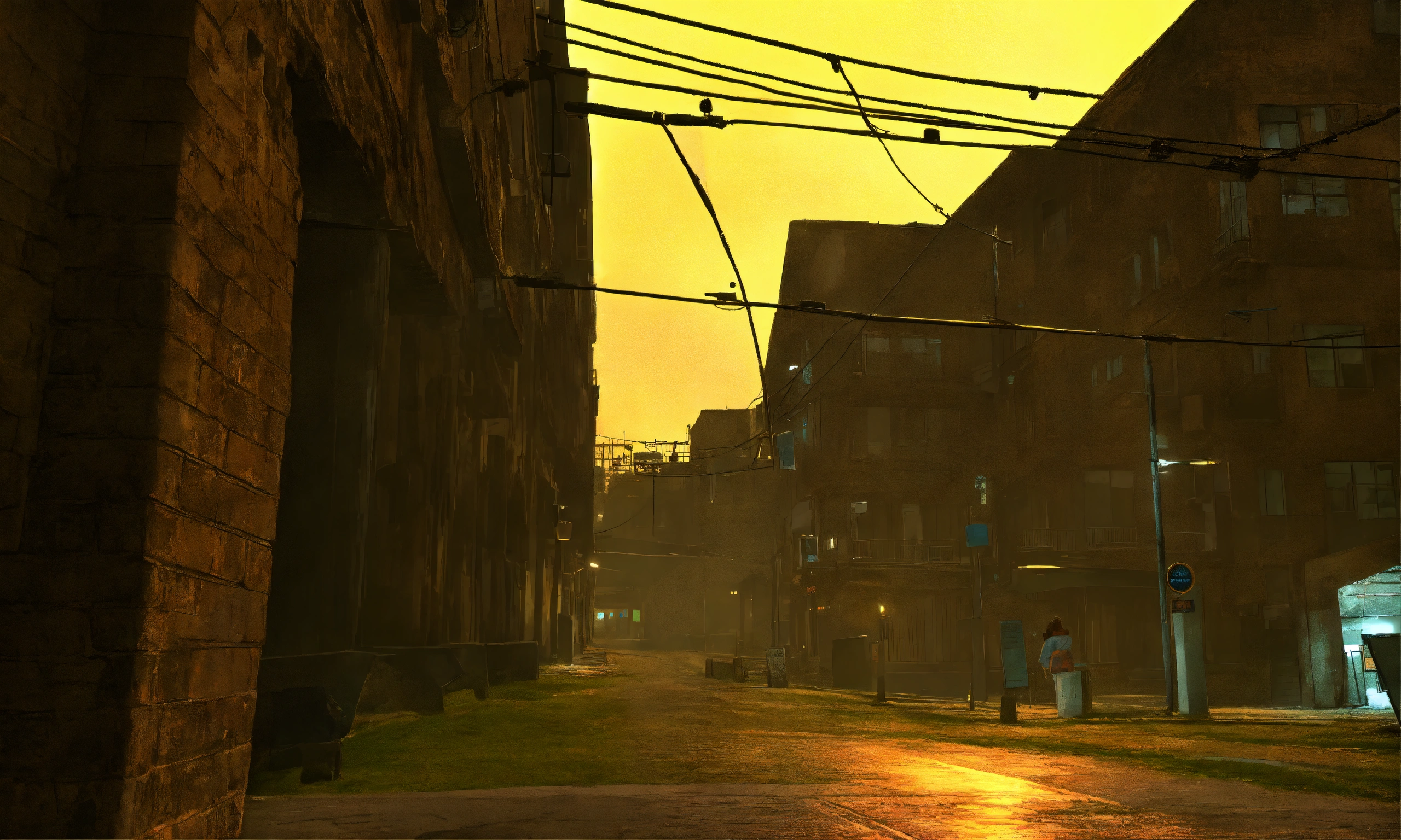 Lexica The city sleeps in a warm delusion The street lights hum with