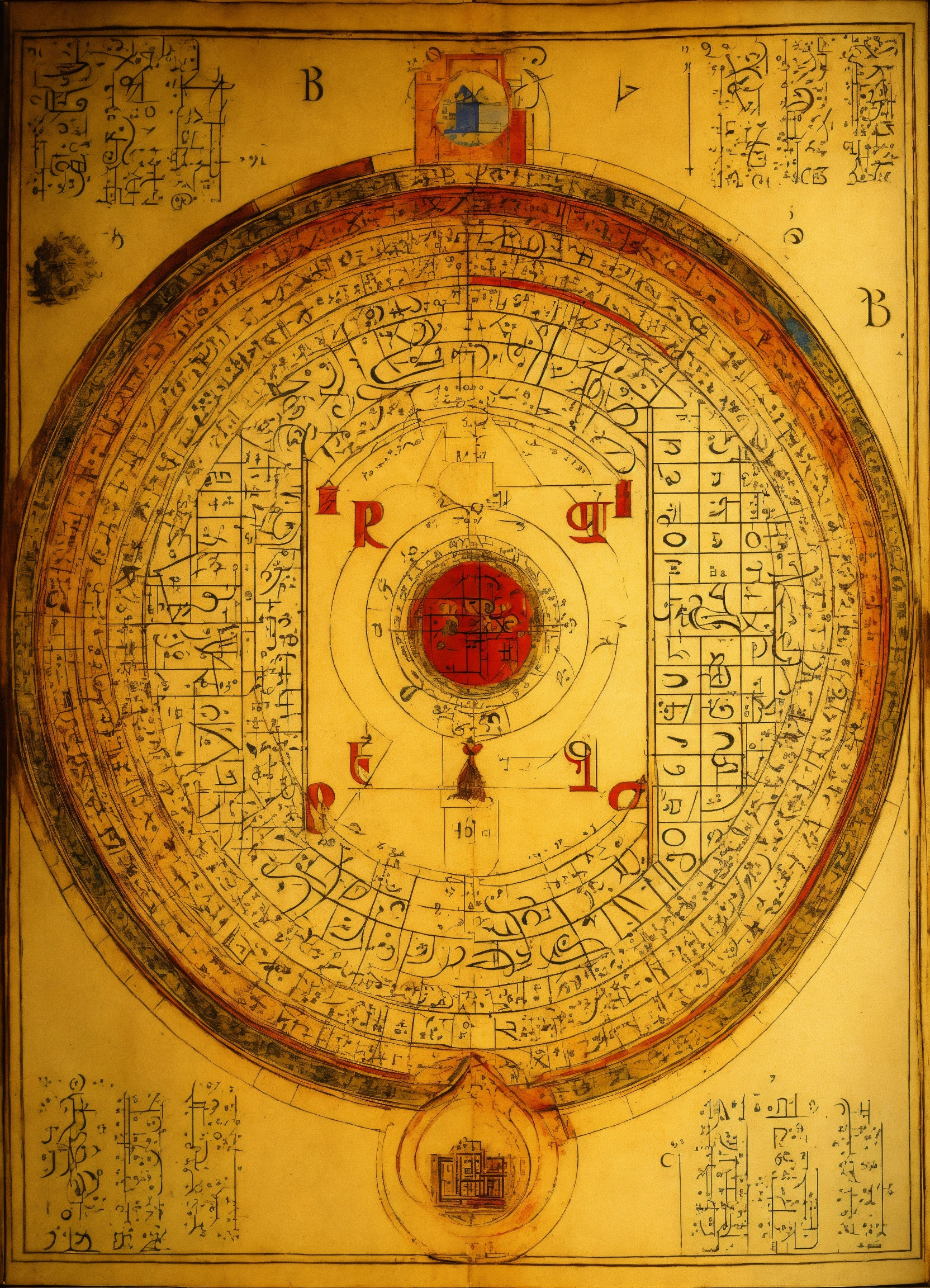 Lexica - Medievial gnosis like picture of hebrew alphabet micked with ...