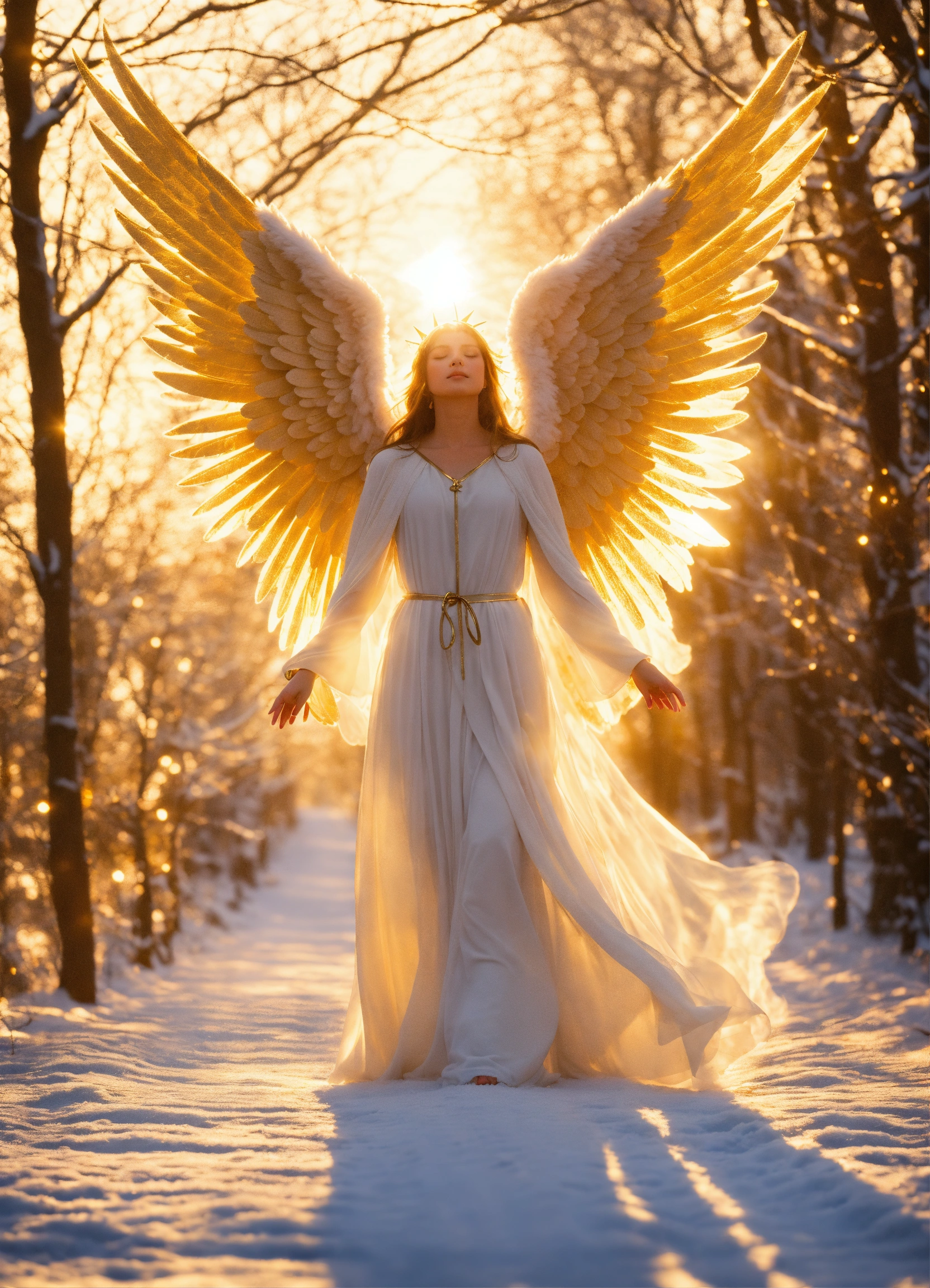 Lexica - Angel of light in the sun, towards the sun on a path into the ...