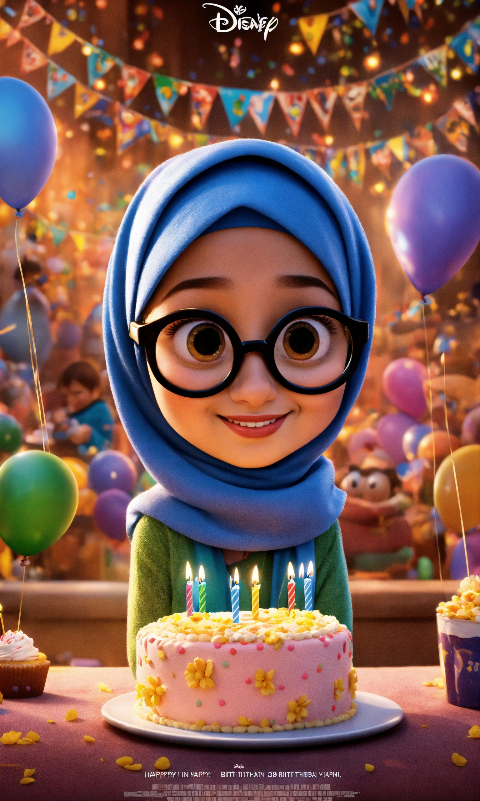 Lexica - Disney pixar film poster, movie tittle fara, happy young woman ...