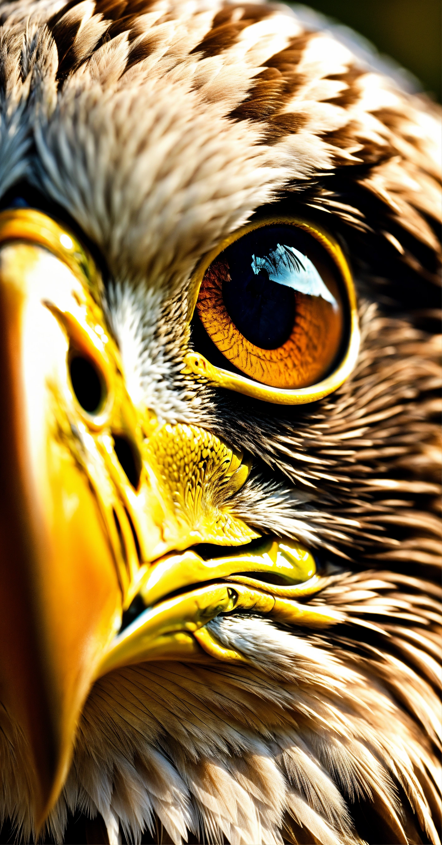 Lexica - A close up of an realistic eagle eye, hight detailed,