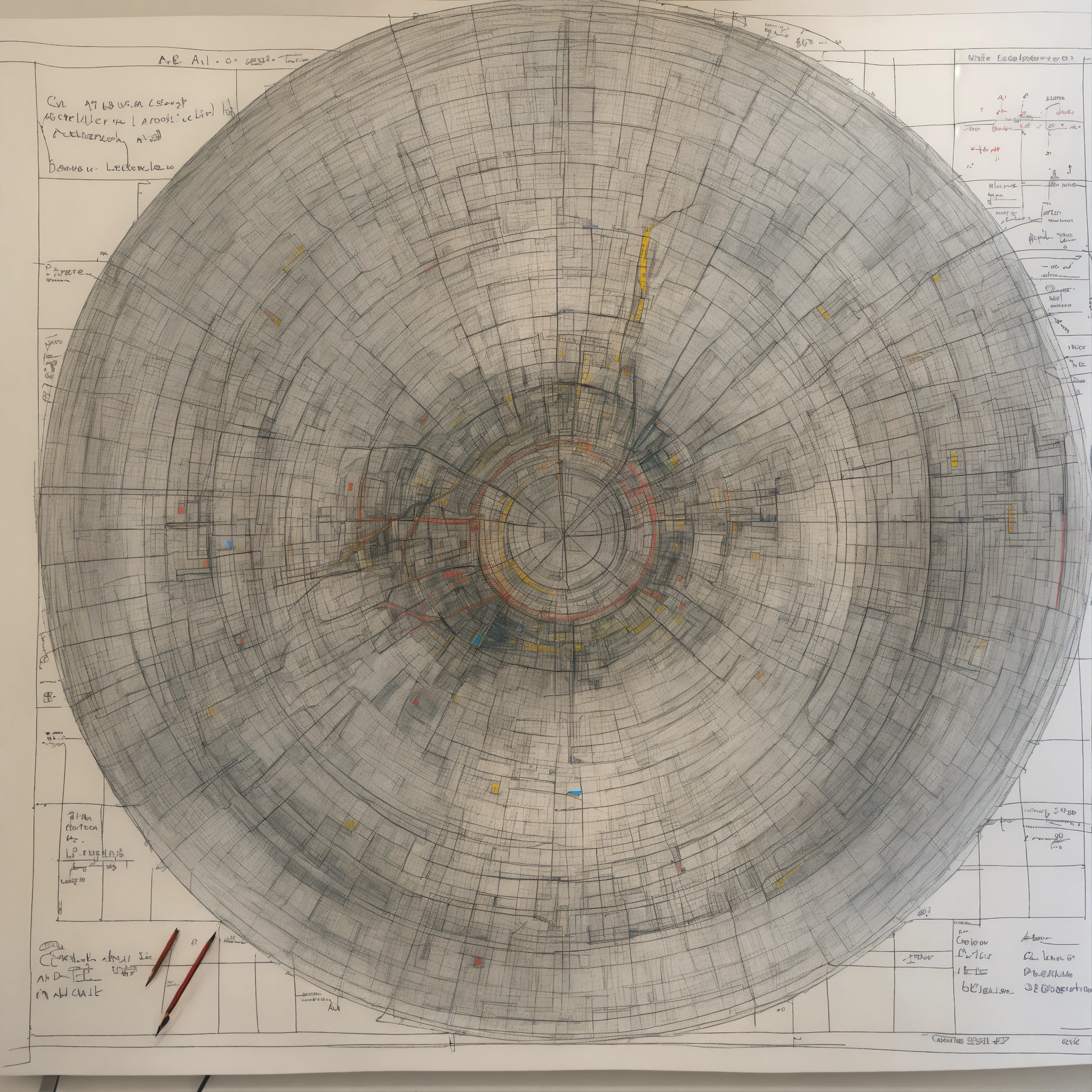 Lexica - Detailed engineering pencil sketch of an AI Large Language Model