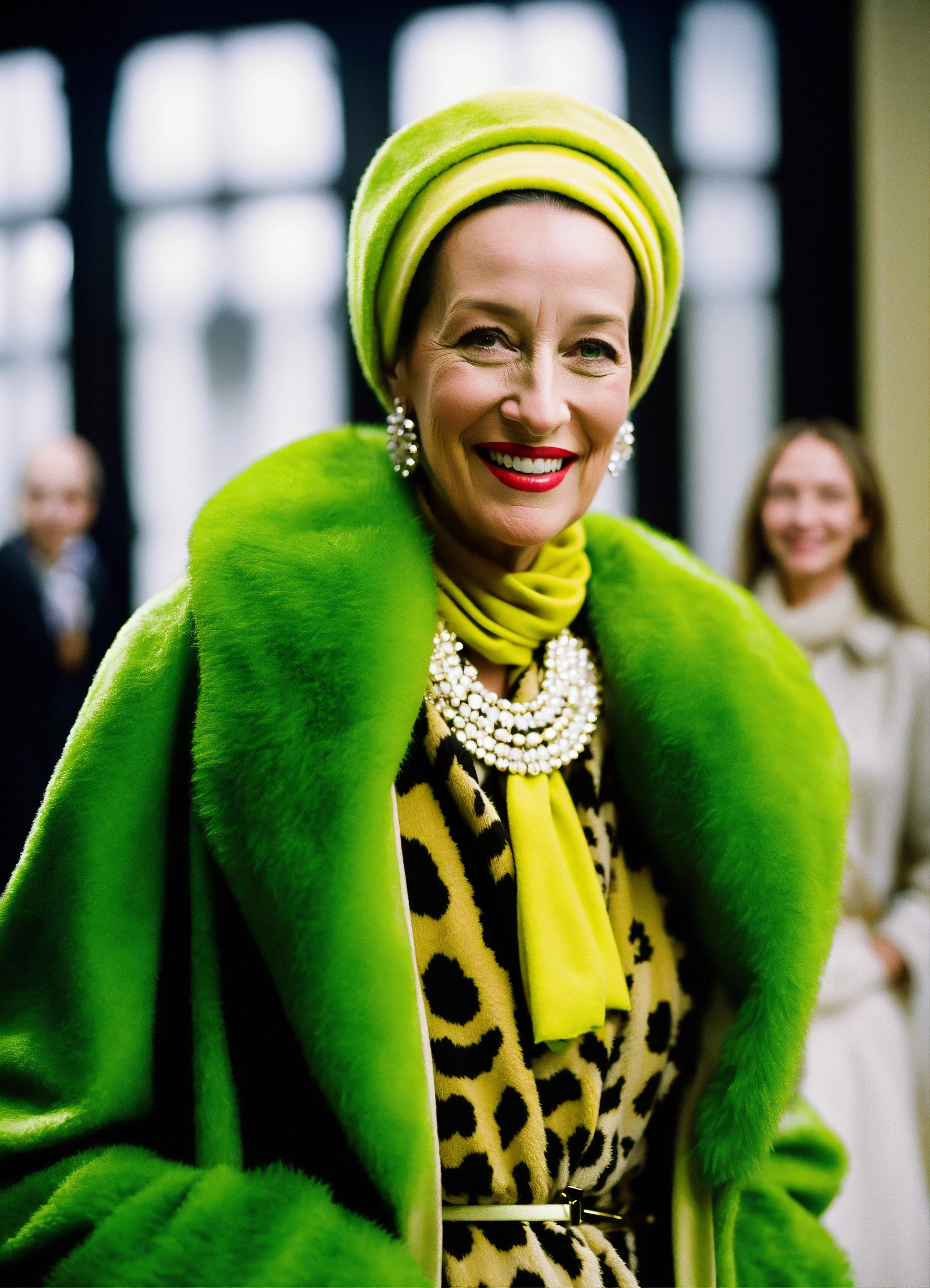 Lexica Photo of Diana Vreeland of Grey Gardens scarf covering scalp