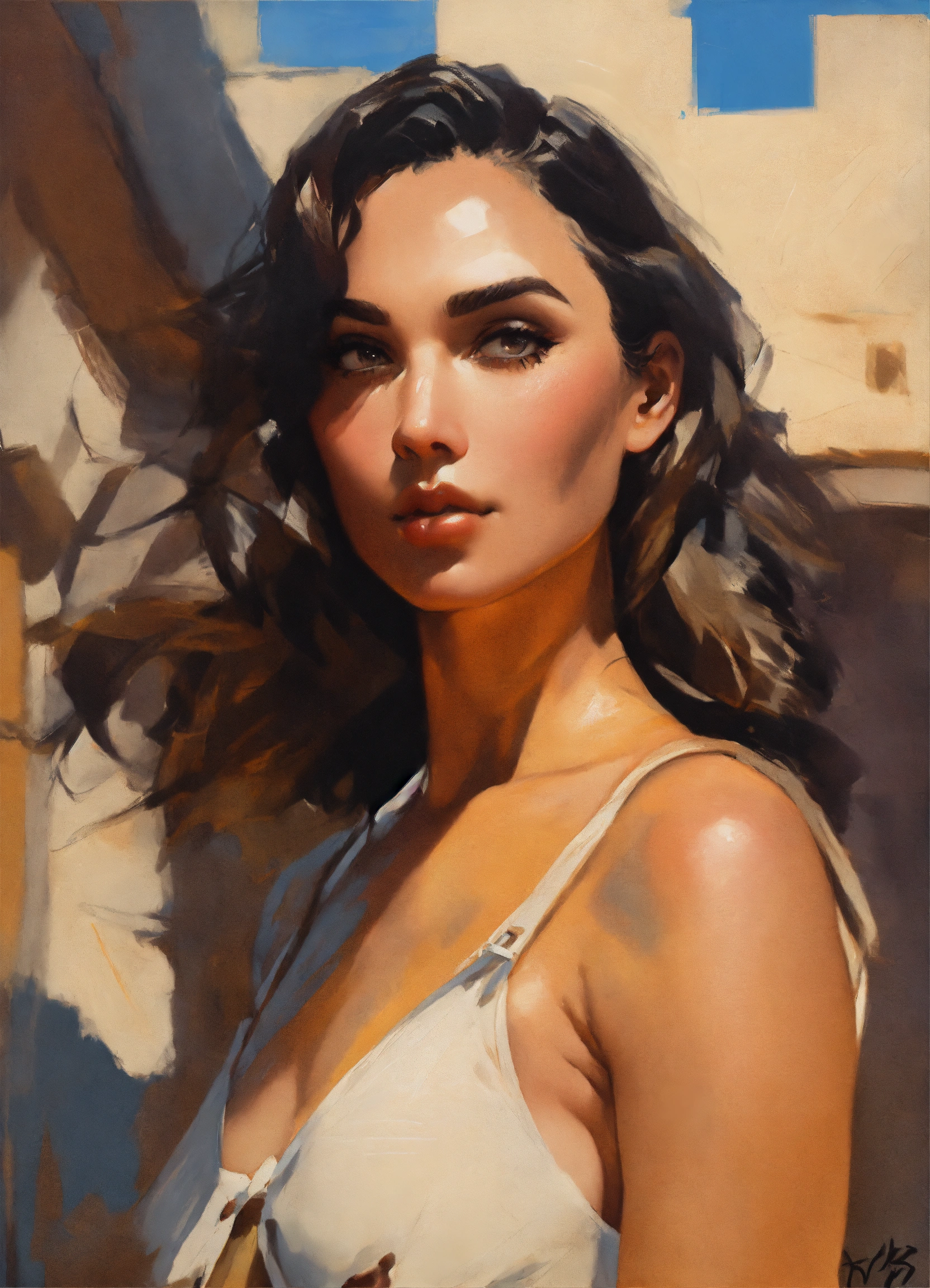 Lexica - Greg manchess portrait painting of a beauty from 40's pinup ...
